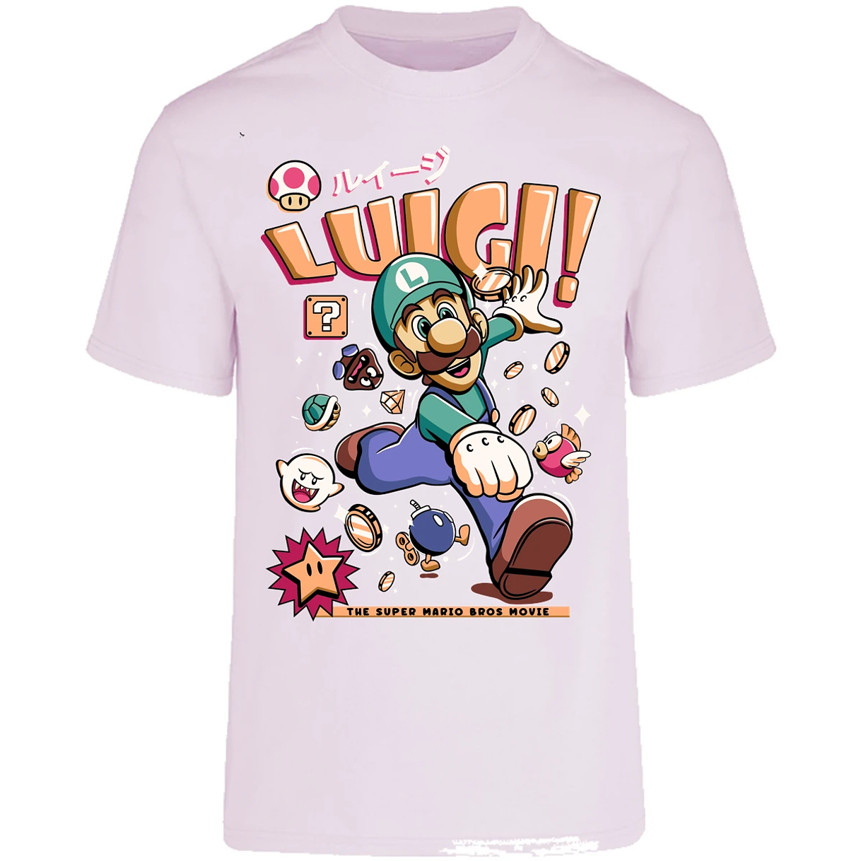 Playera Mario Bros Luigi Tee para Adulto 19