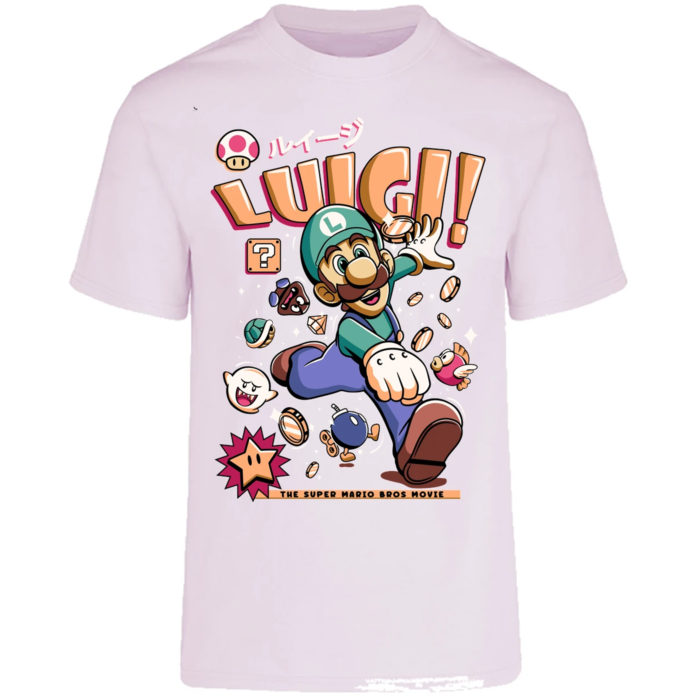 Playera Mario Bros Luigi Tee para Adulto 19