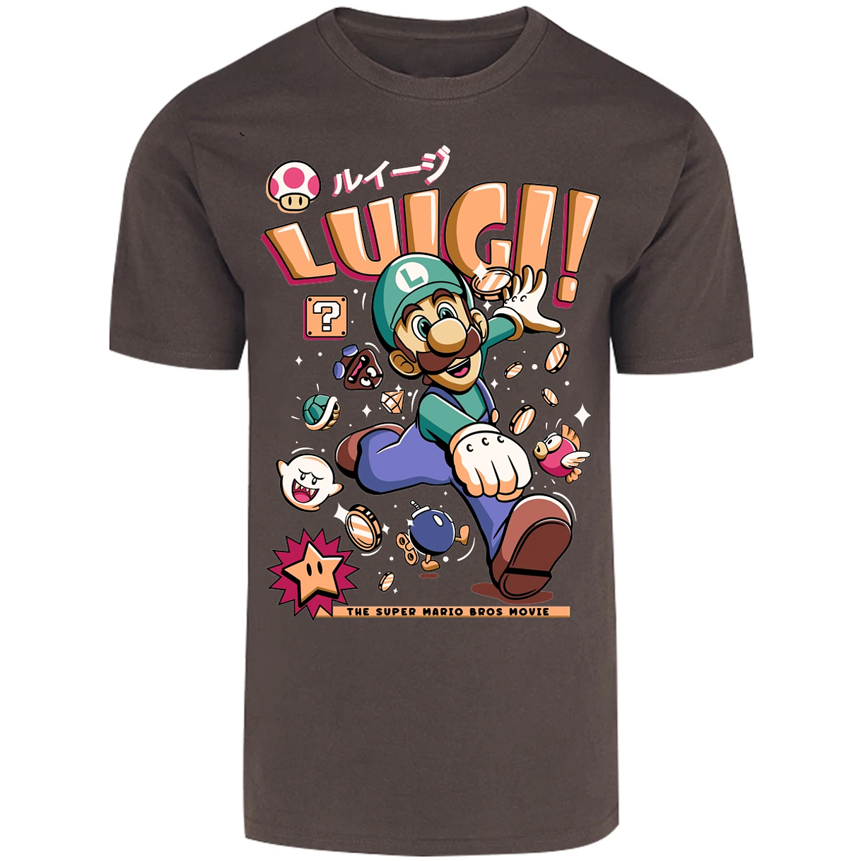 Playera Mario Bros Luigi Tee para Adulto 20