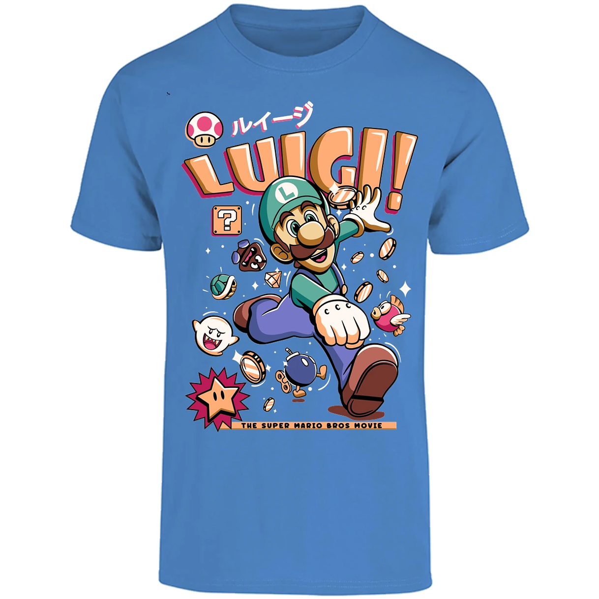 Playera Mario Bros Luigi Tee para Adulto 22