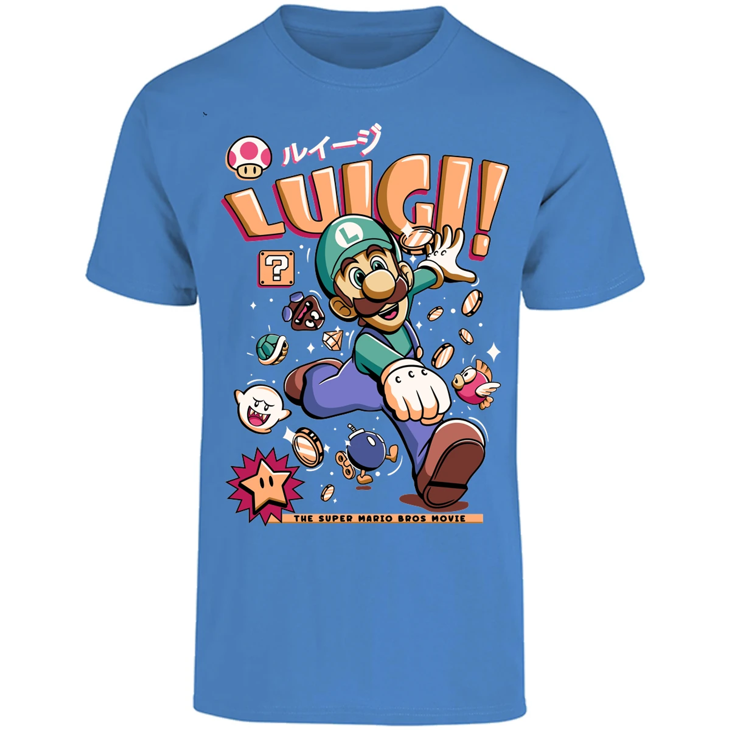 Playera Mario Bros Luigi Tee para Adulto 22