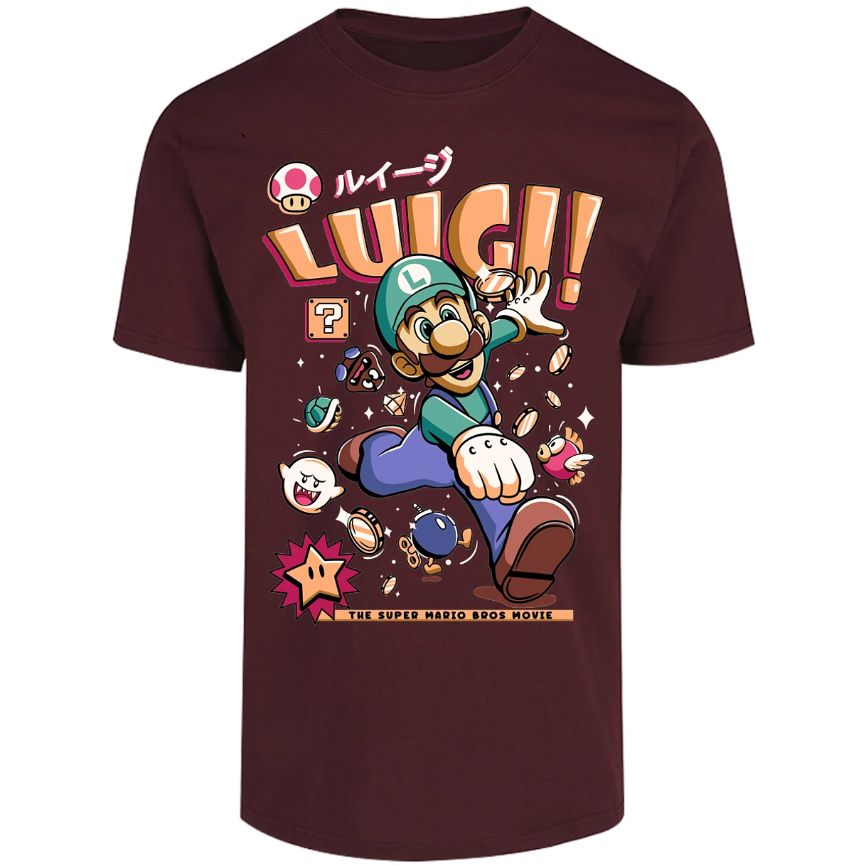 Playera Mario Bros Luigi Tee para Adulto 23