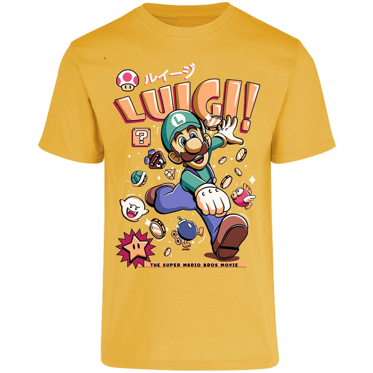 Playera Mario Bros Luigi Tee para Adulto 24