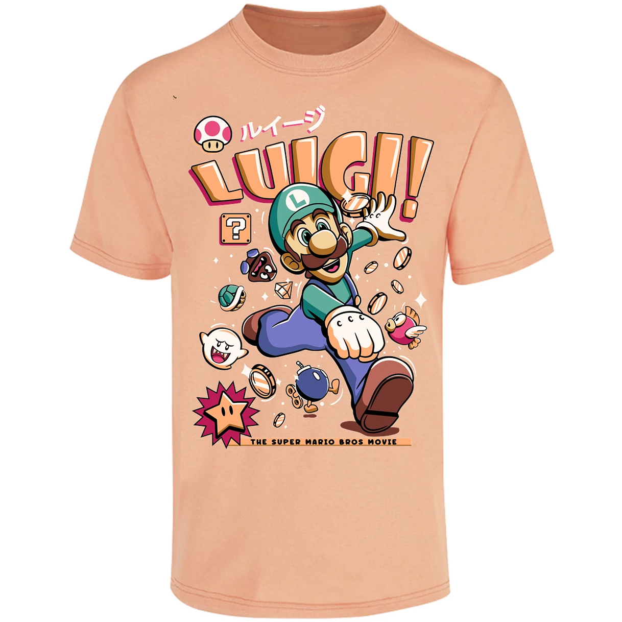 Playera Mario Bros Luigi Tee para Adulto 26