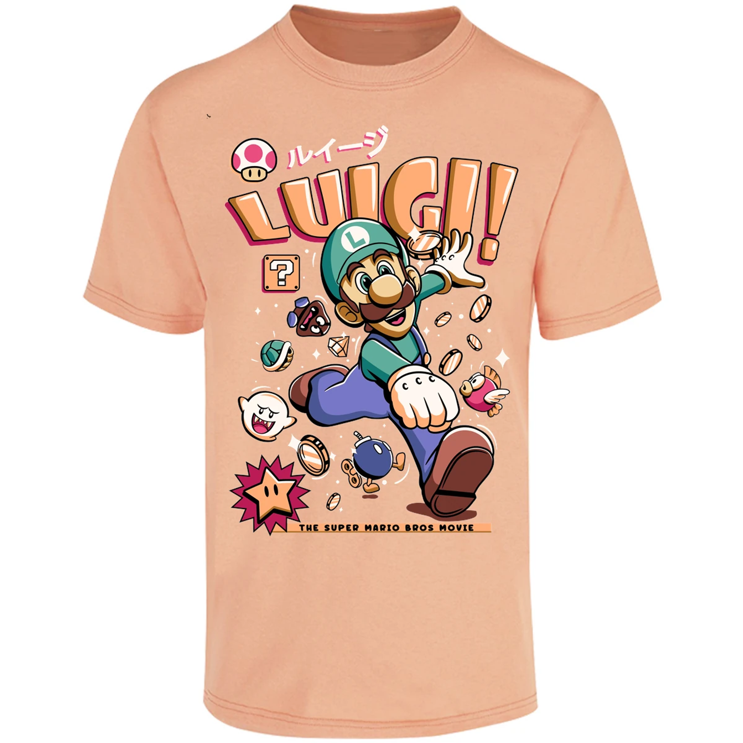 Playera Mario Bros Luigi Tee para Adulto 26
