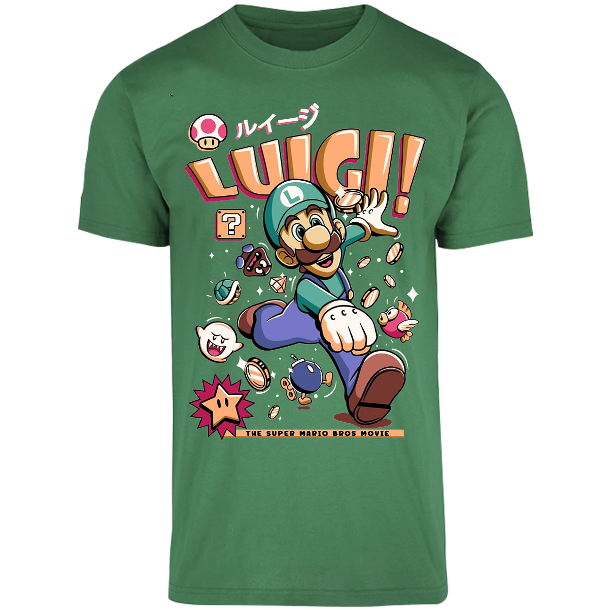 Playera Mario Bros Luigi Tee para Adulto 27