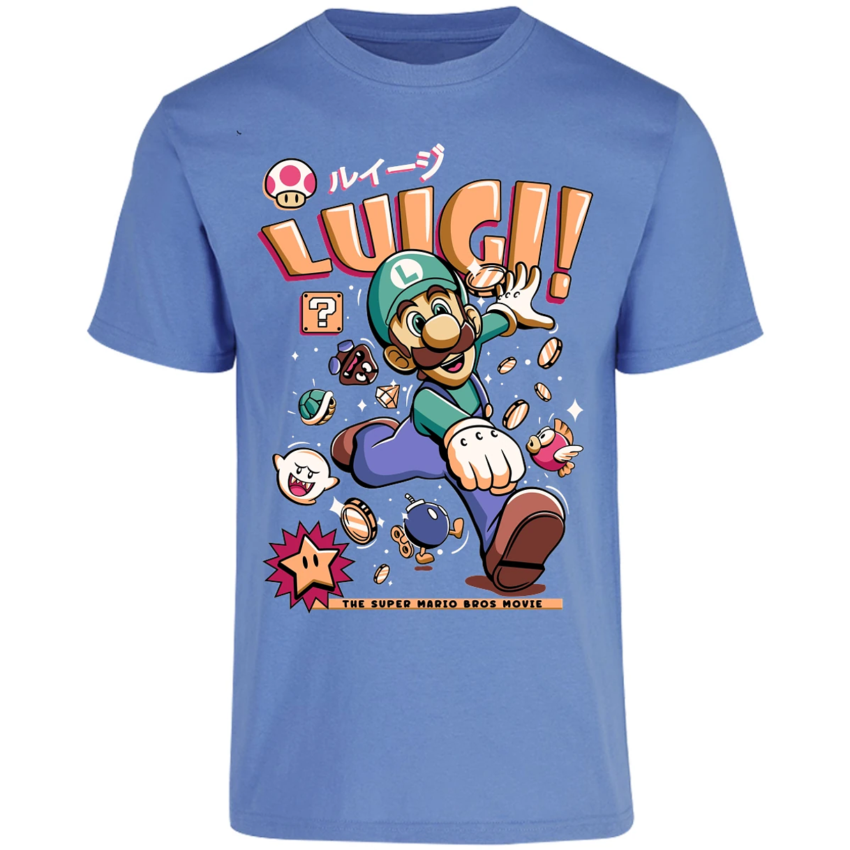 Playera Mario Bros Luigi Tee para Adulto 28