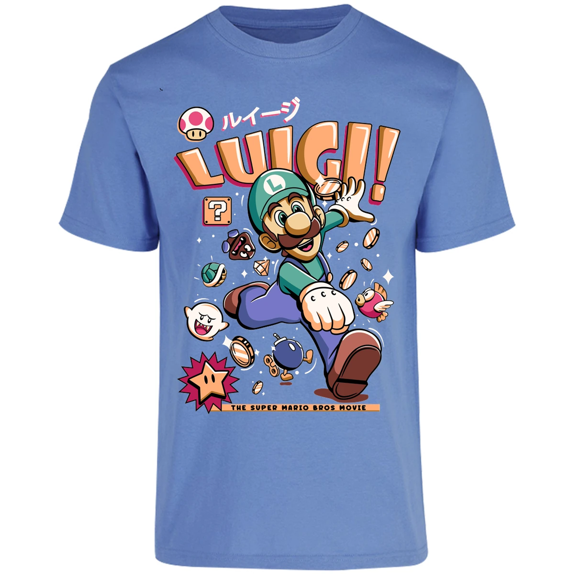 Playera Mario Bros Luigi Tee para Adulto 28