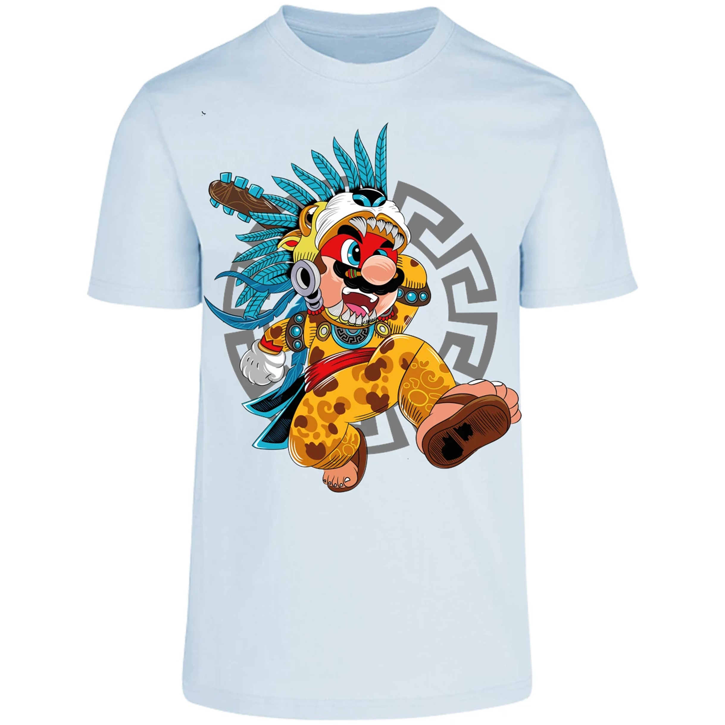 Playera Mario Bros Mario Azteca para Adulto 8