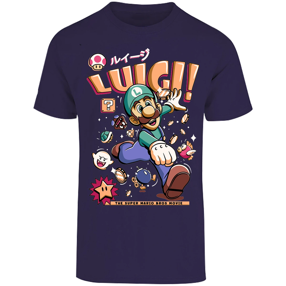 Playera Mario Bros Luigi Tee para Adulto 30