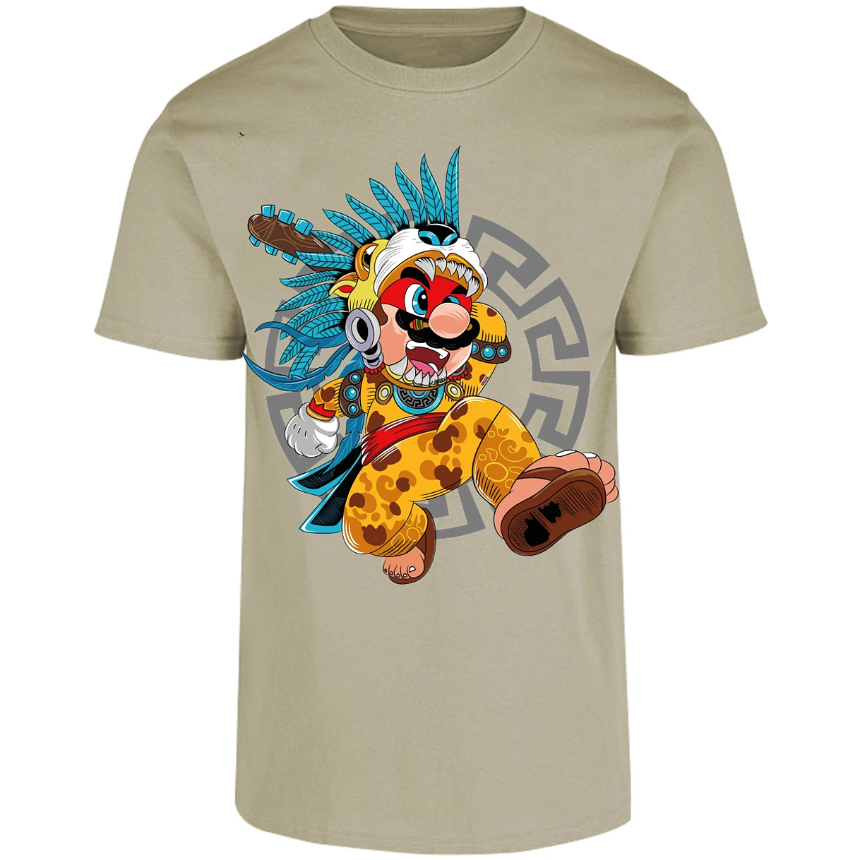 Playera Mario Bros Mario Azteca para Adulto 13