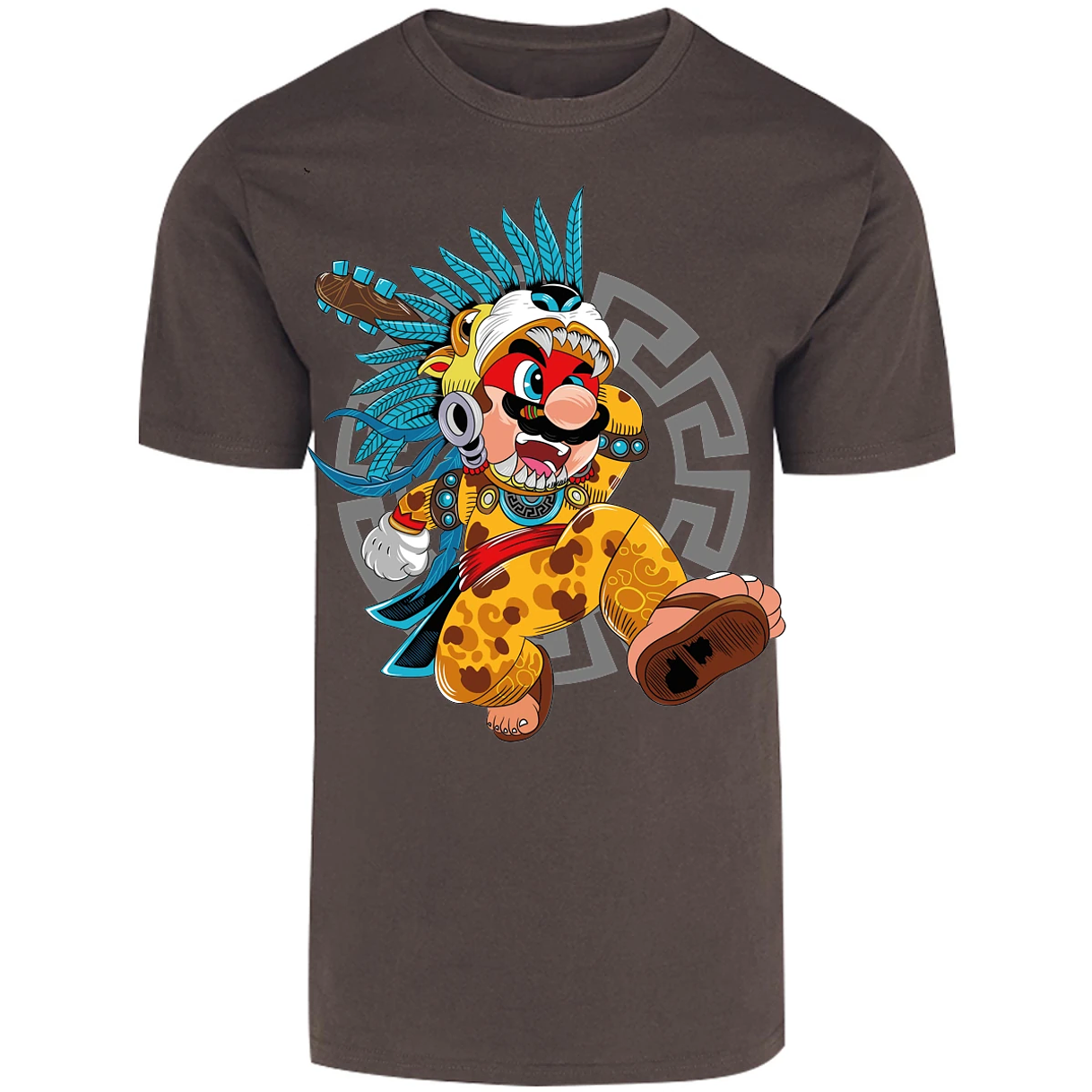 Playera Mario Bros Mario Azteca para Adulto 2