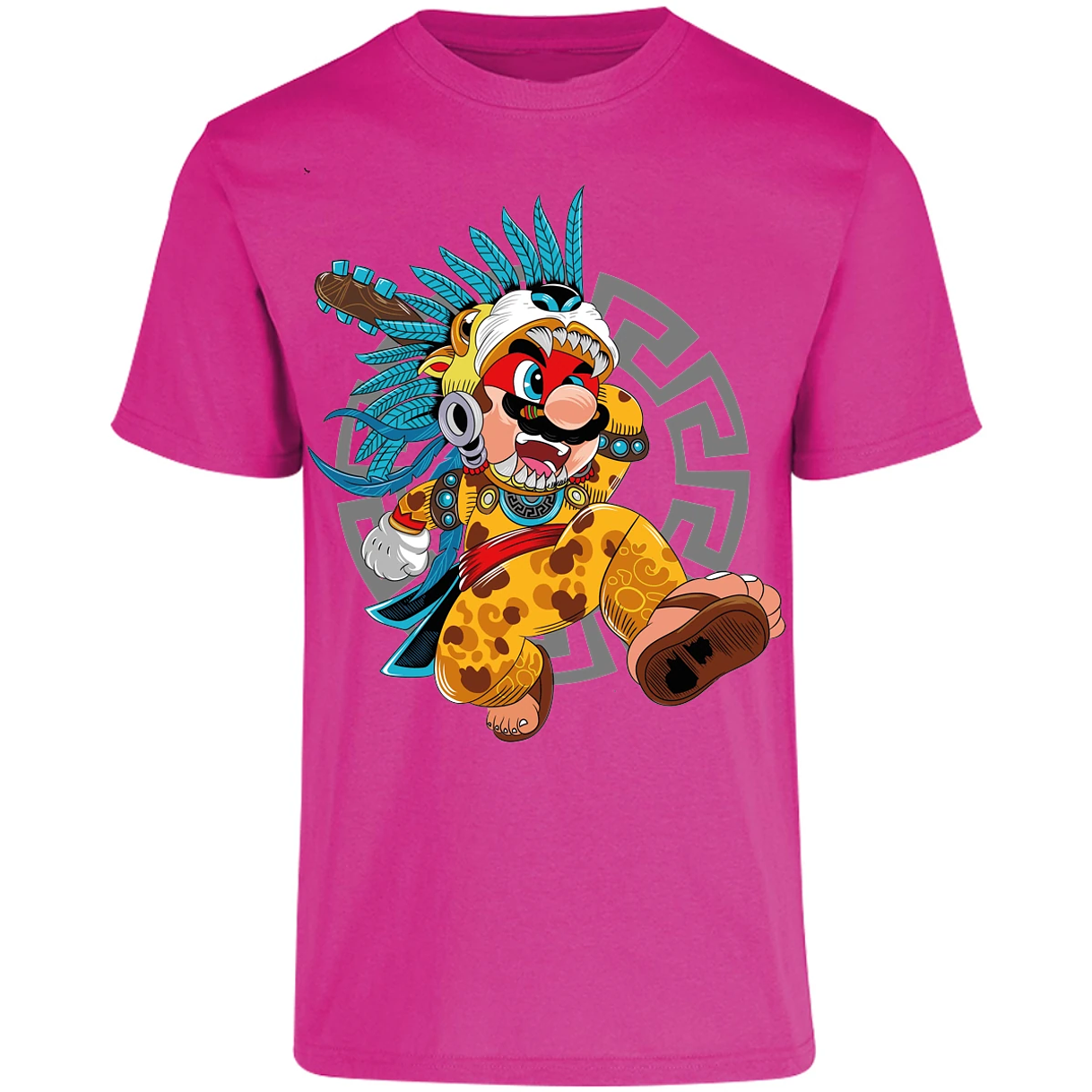 Playera Mario Bros Mario Azteca para Adulto 5
