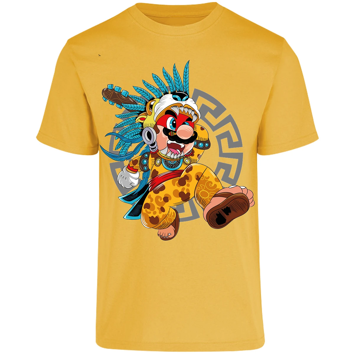 Playera Mario Bros Mario Azteca para Adulto 6