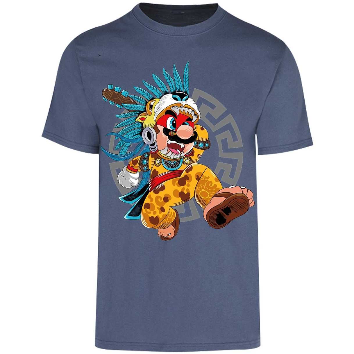 Playera Mario Bros Mario Azteca para Adulto 10