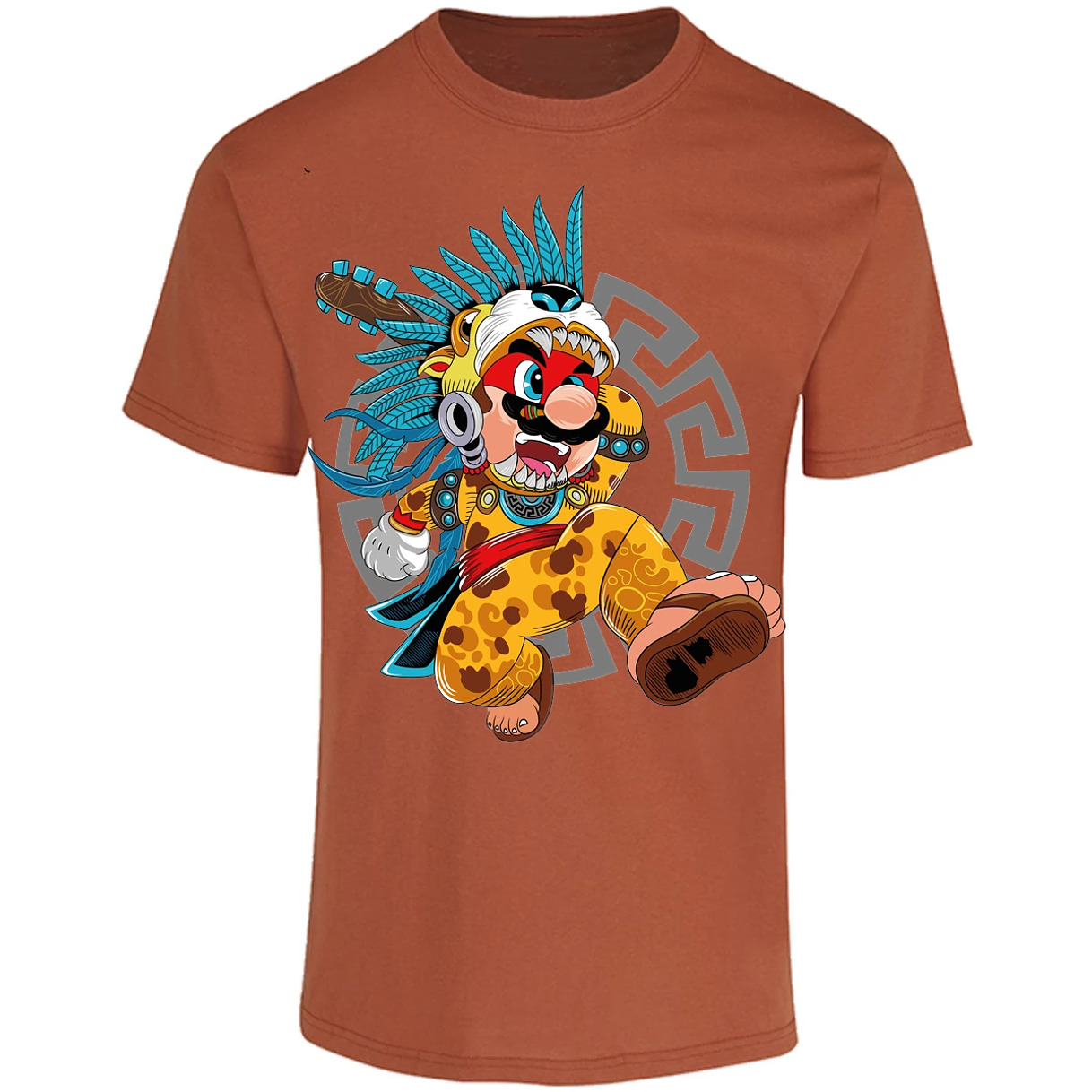 Playera Mario Bros Mario Azteca para Adulto 11
