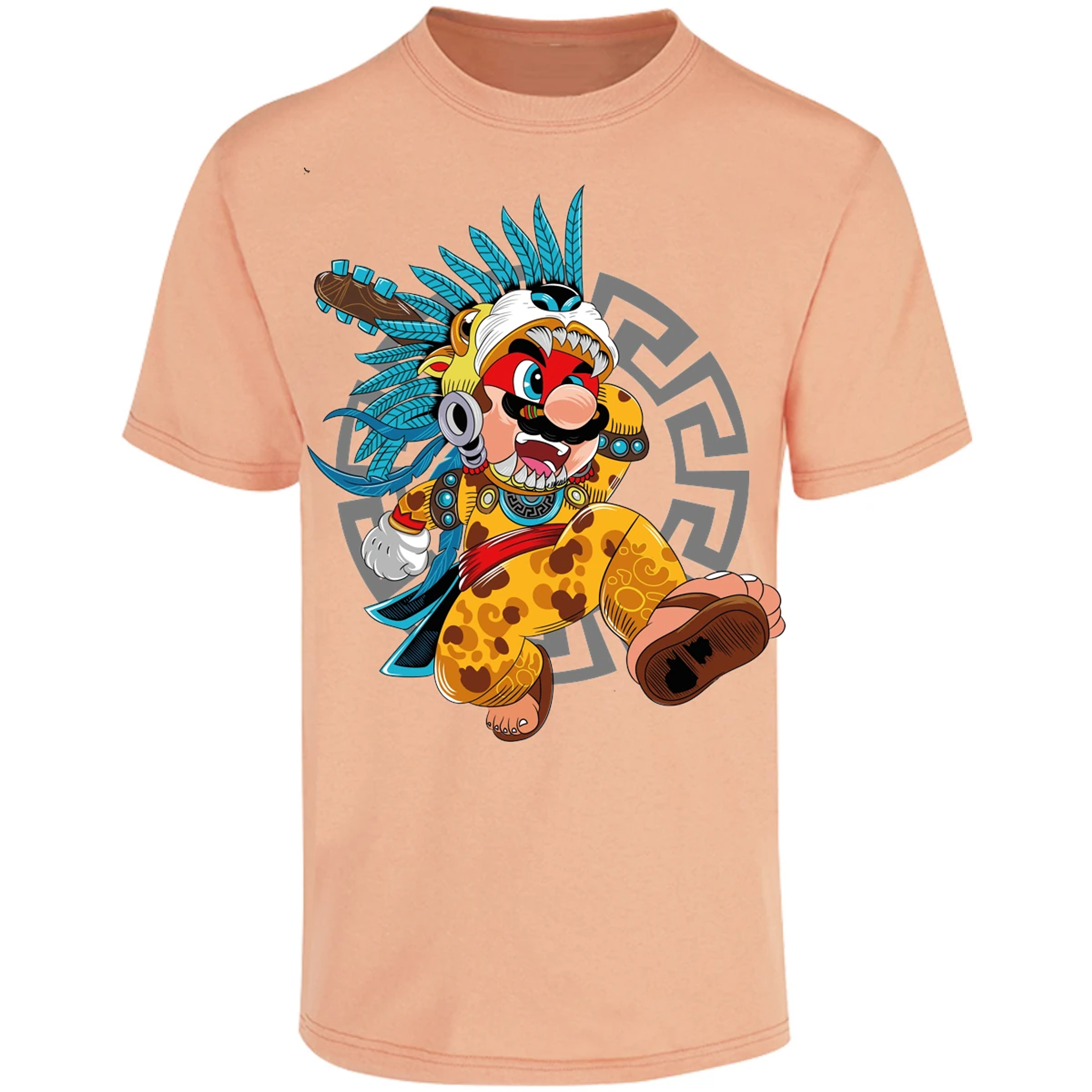 Playera Mario Bros Mario Azteca para Adulto 12