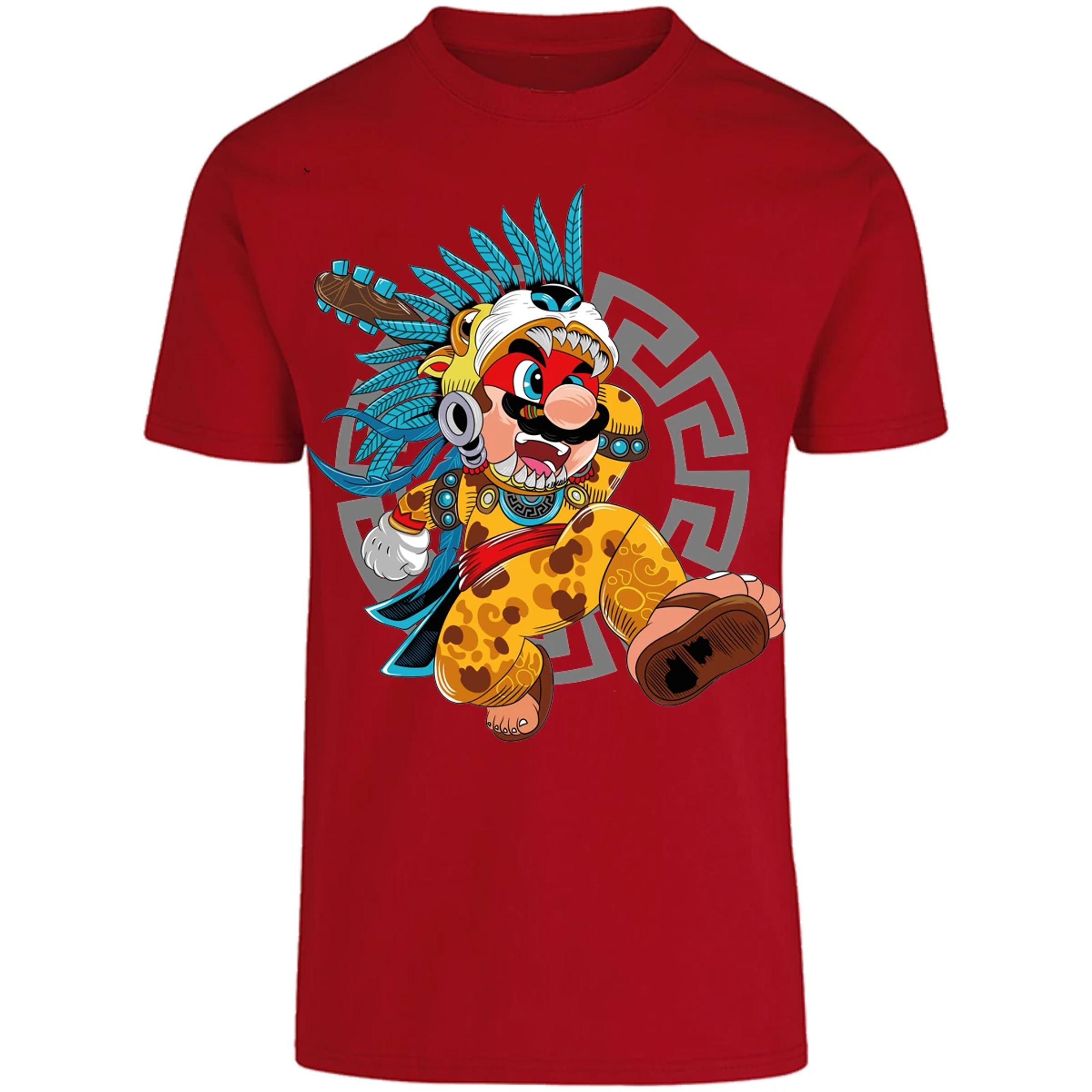 Playera Mario Bros Mario Azteca para Adulto 15