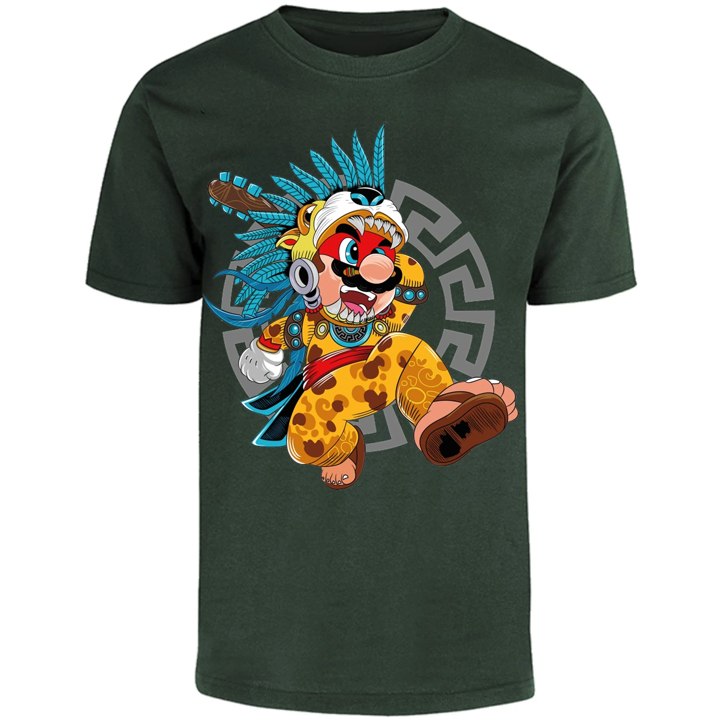 Playera Mario Bros Mario Azteca para Adulto 19