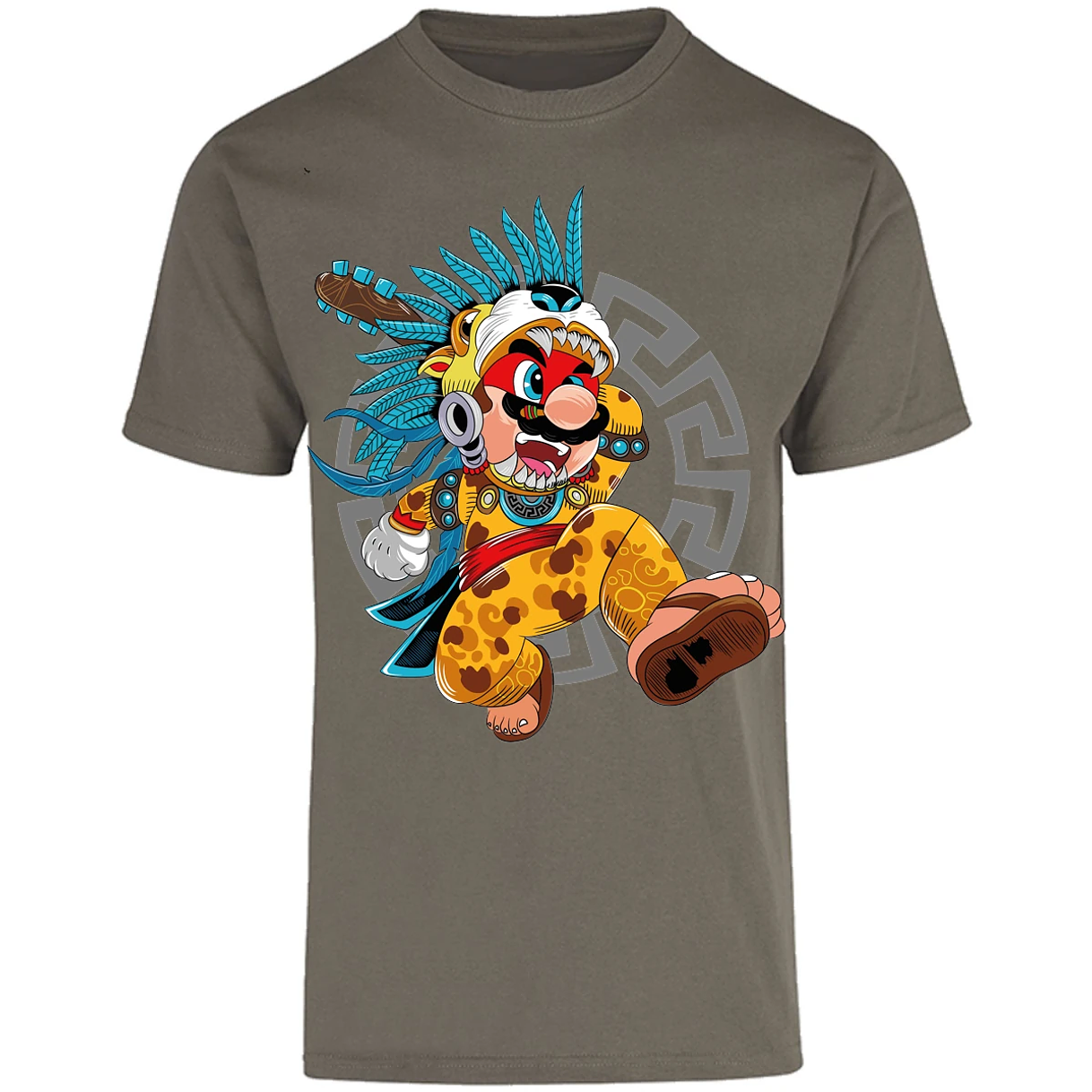 Playera Mario Bros Mario Azteca para Adulto 25