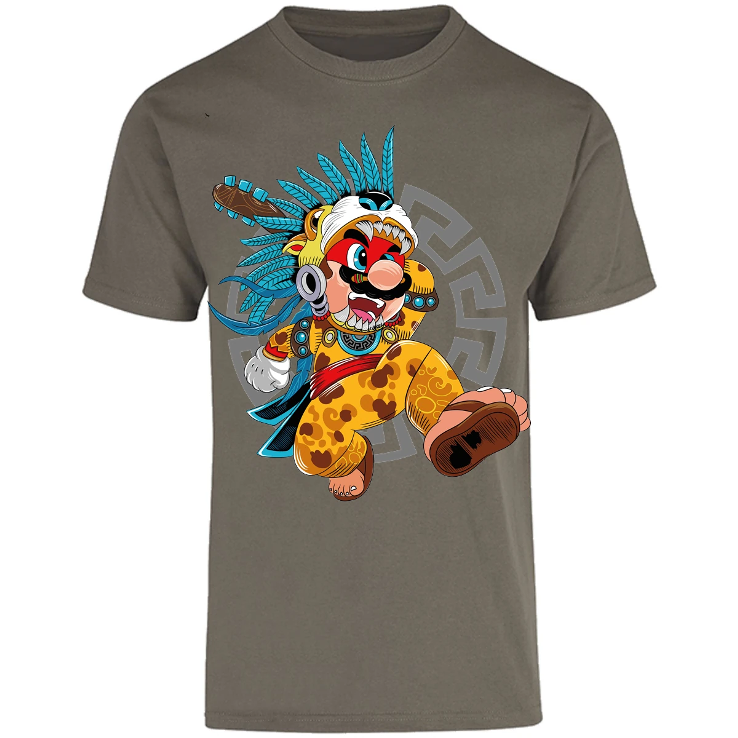 Playera Mario Bros Mario Azteca para Adulto 25