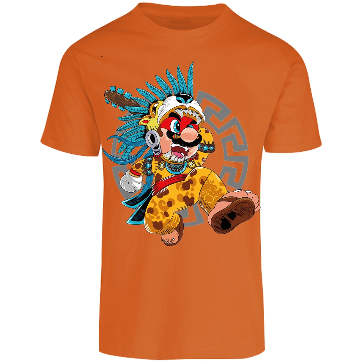 Playera Mario Bros Mario Azteca para Adulto 26