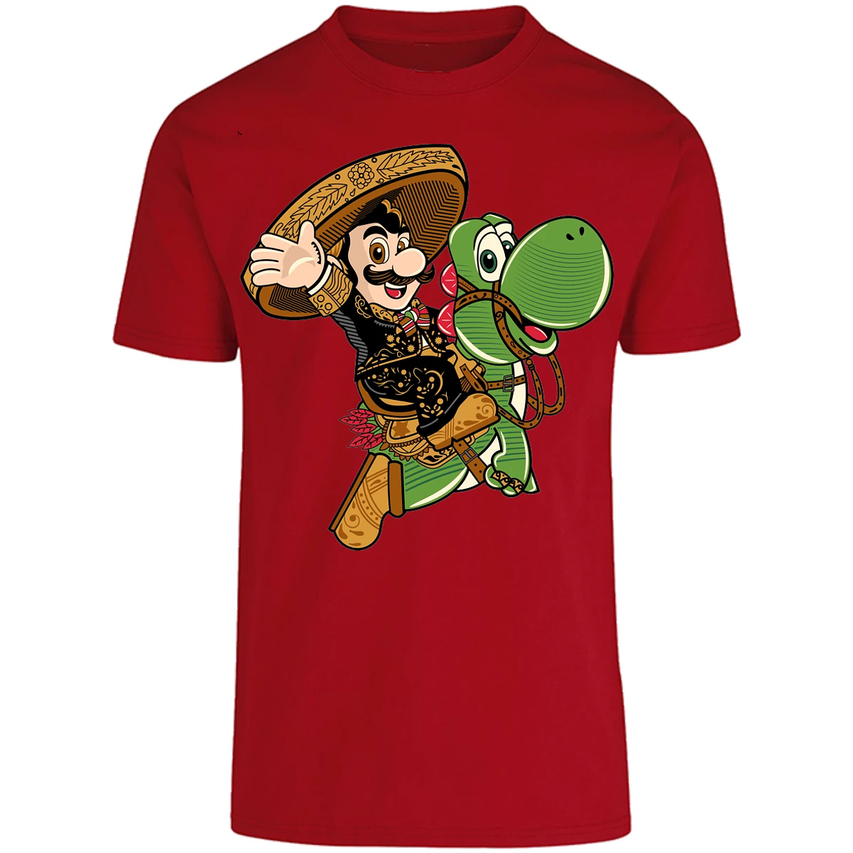 Playera Mario Bros Mario Mariachi para Adulto 24