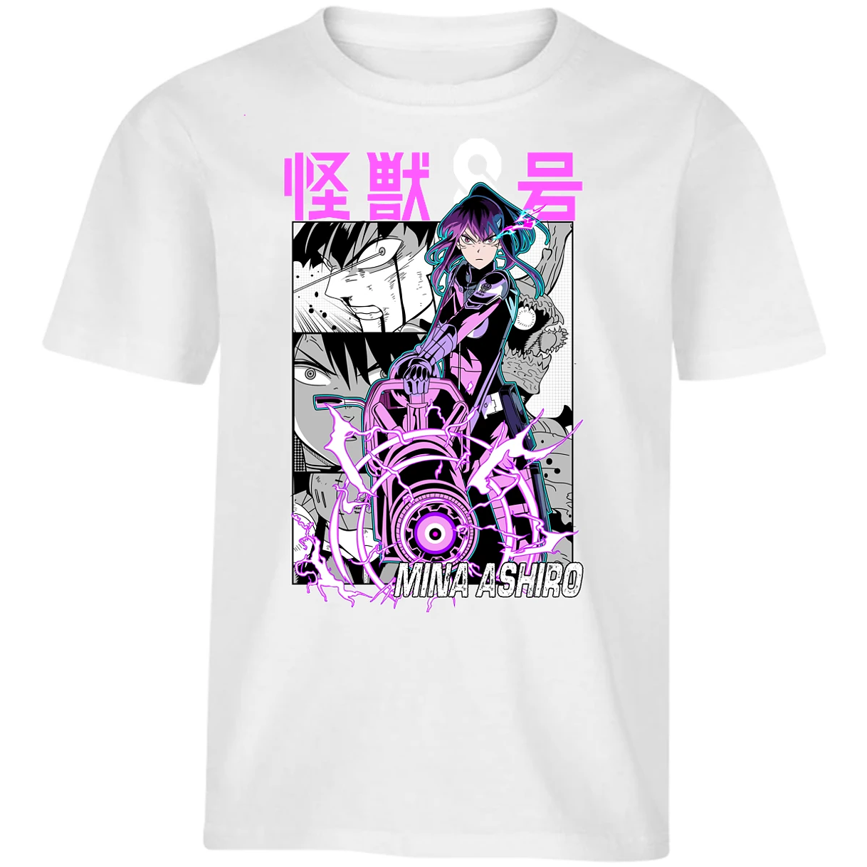Playera Kaiju 8 Mina Ashiro Anime para Niño 16