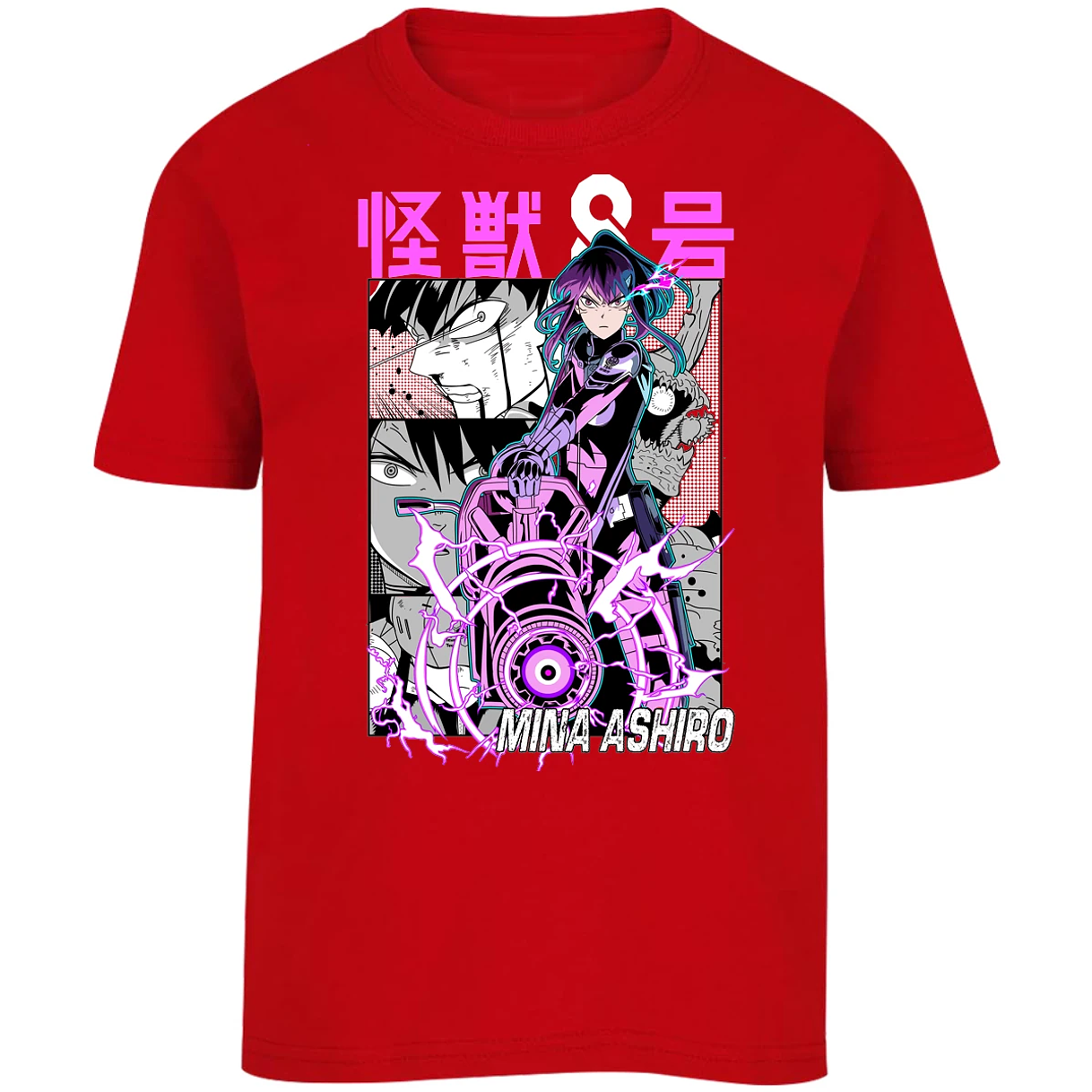 Playera Kaiju 8 Mina Ashiro Anime para Niño 17