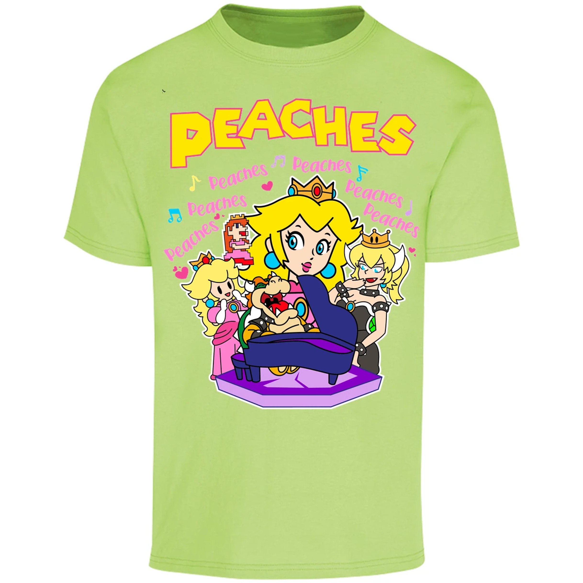 Playera Mario Bros Peaches Song para Adulto 5