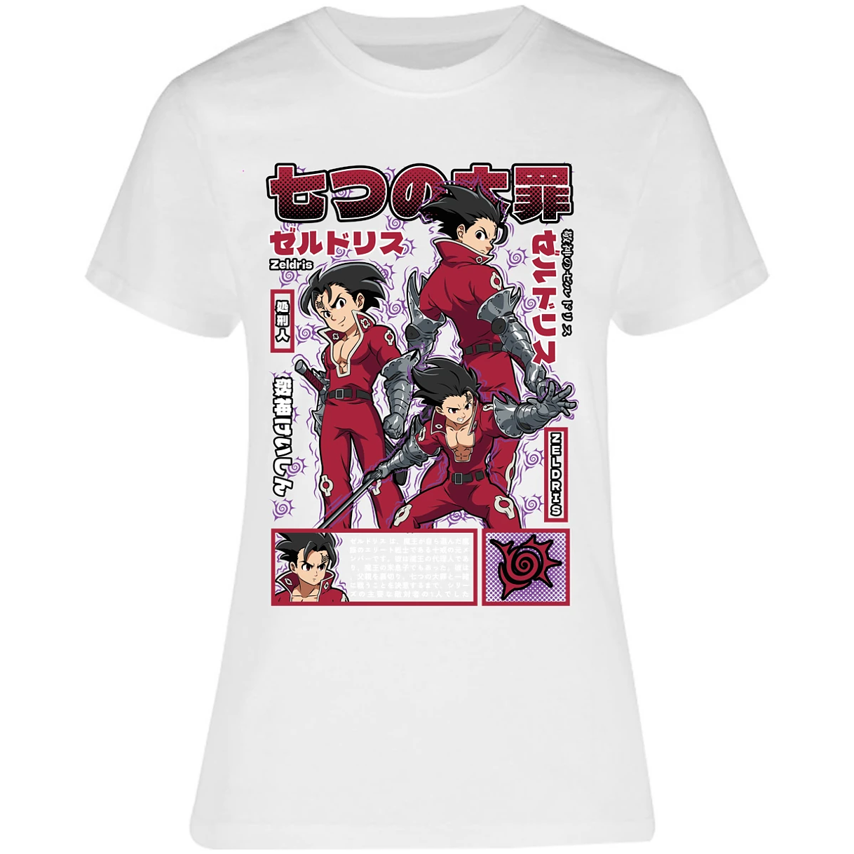 Blusa Seven Deadly Sins Zeldris Anime Blusa para Mujer 3