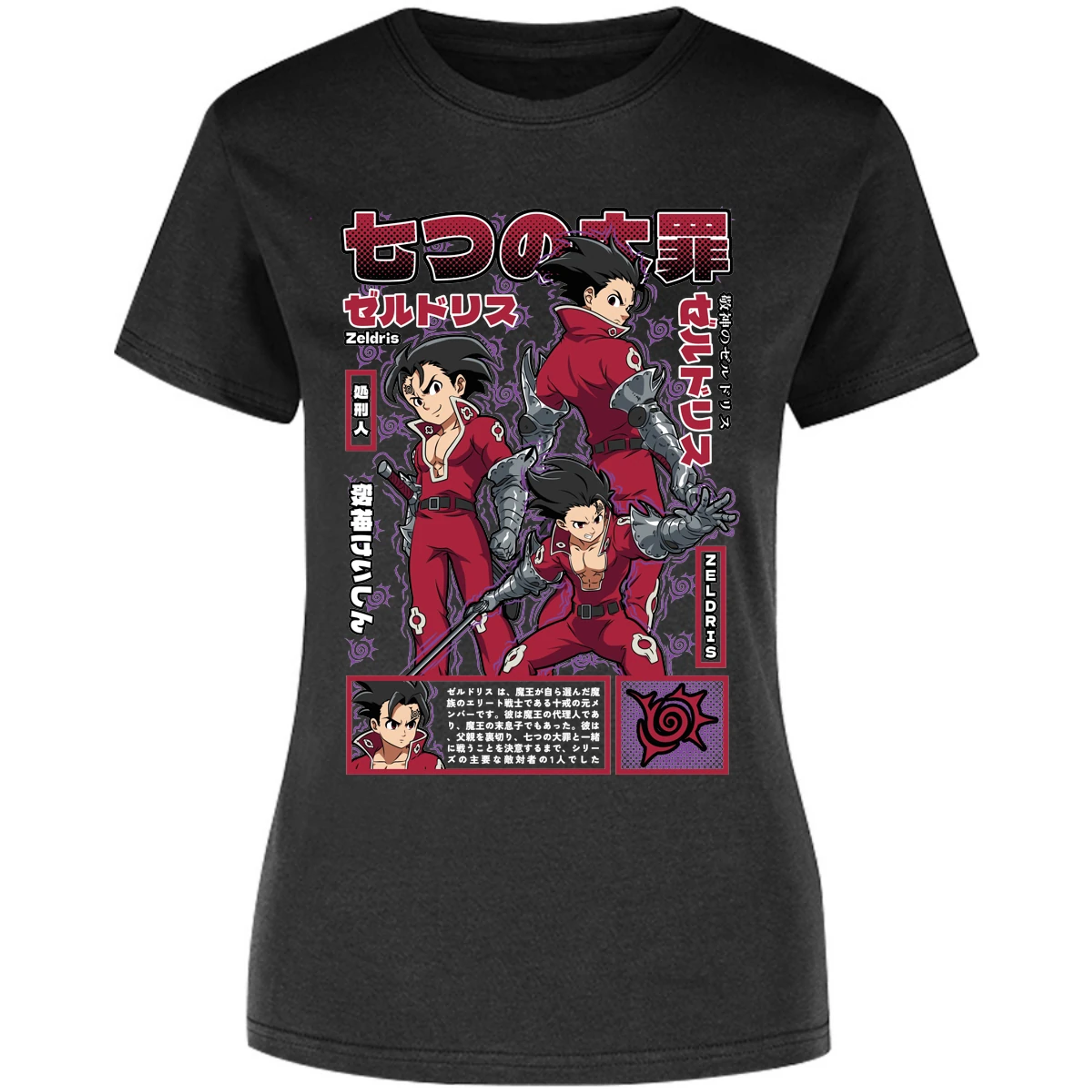 Blusa Seven Deadly Sins Zeldris Anime Blusa para Mujer 15