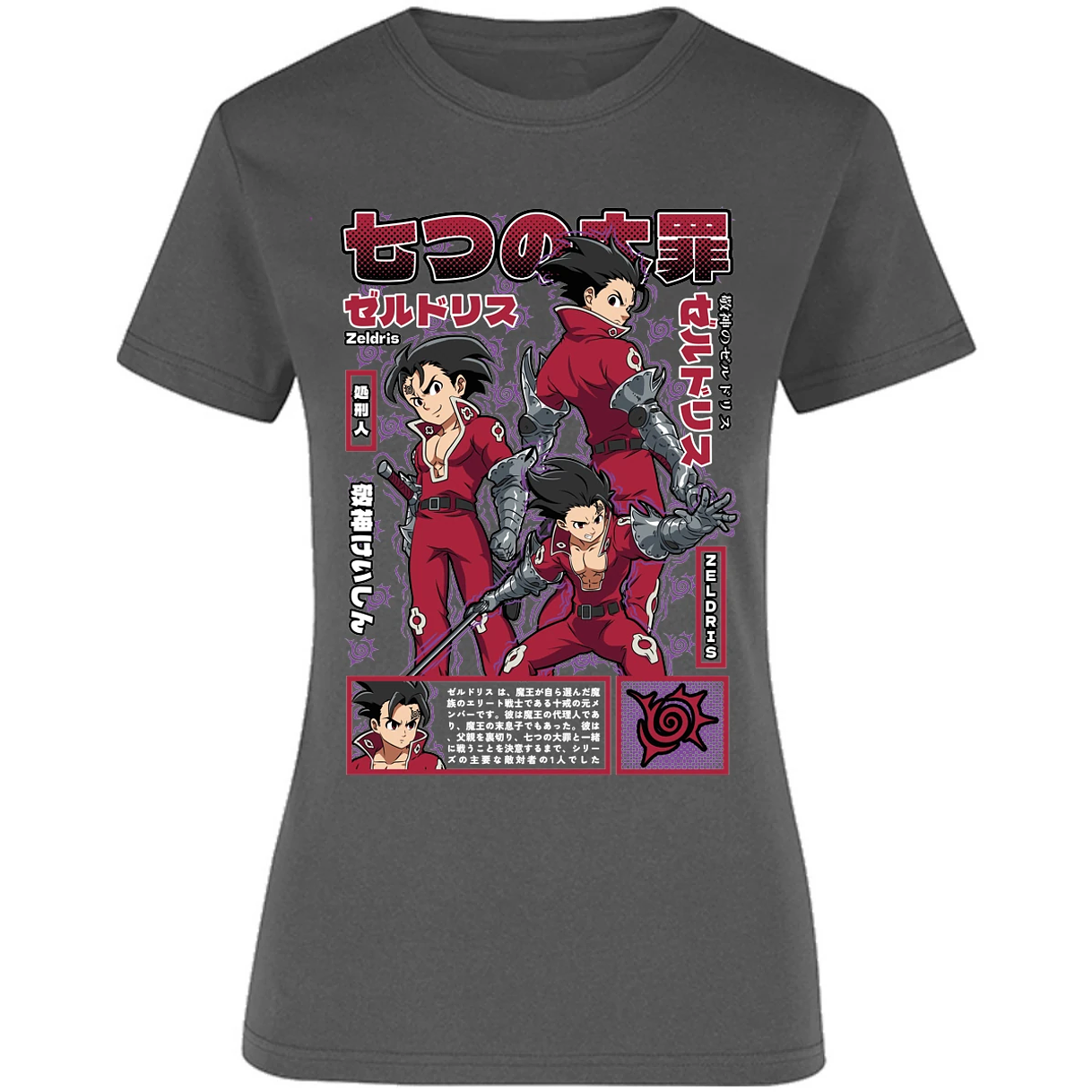 Blusa Seven Deadly Sins Zeldris Anime Blusa para Mujer 4