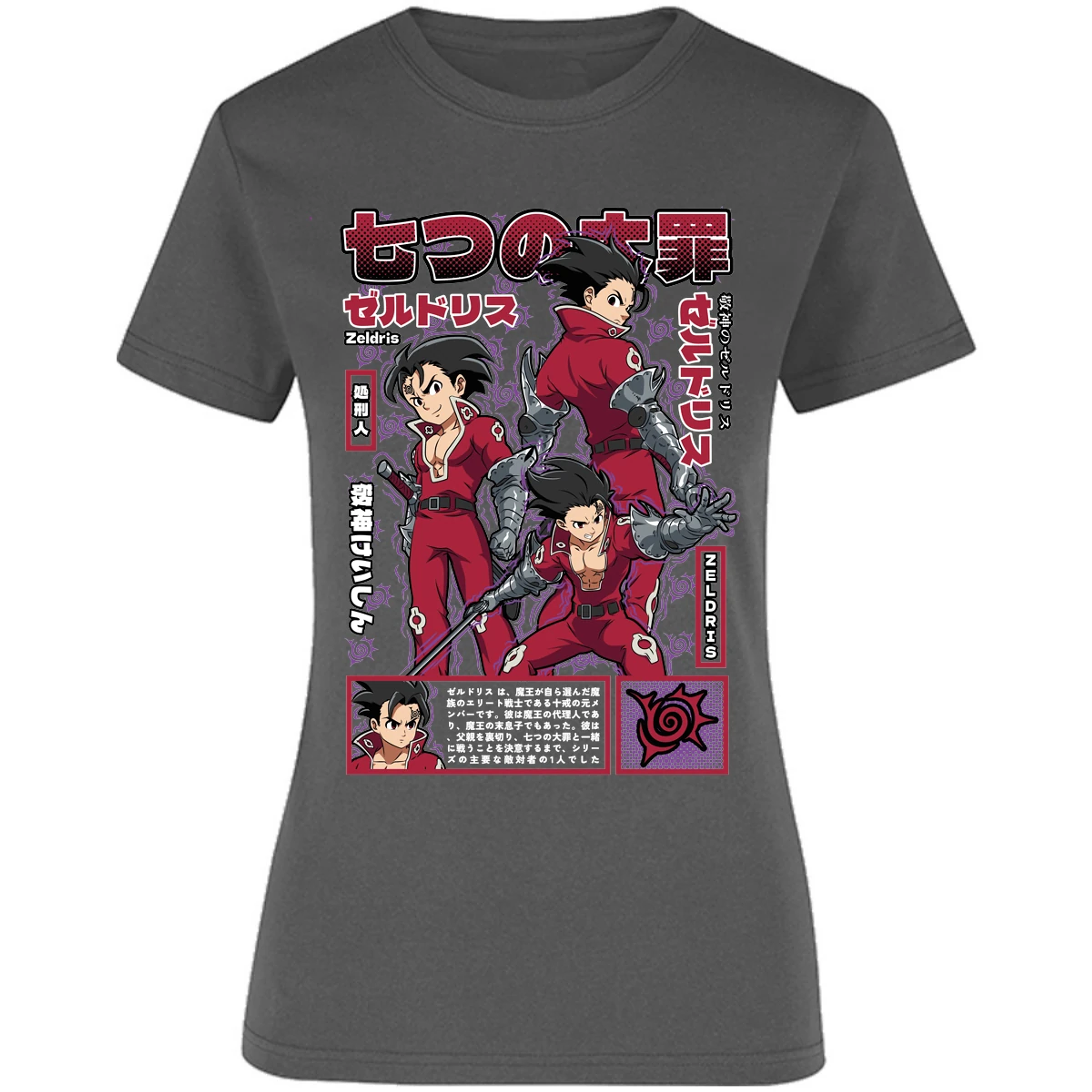 Blusa Seven Deadly Sins Zeldris Anime Blusa para Mujer 4