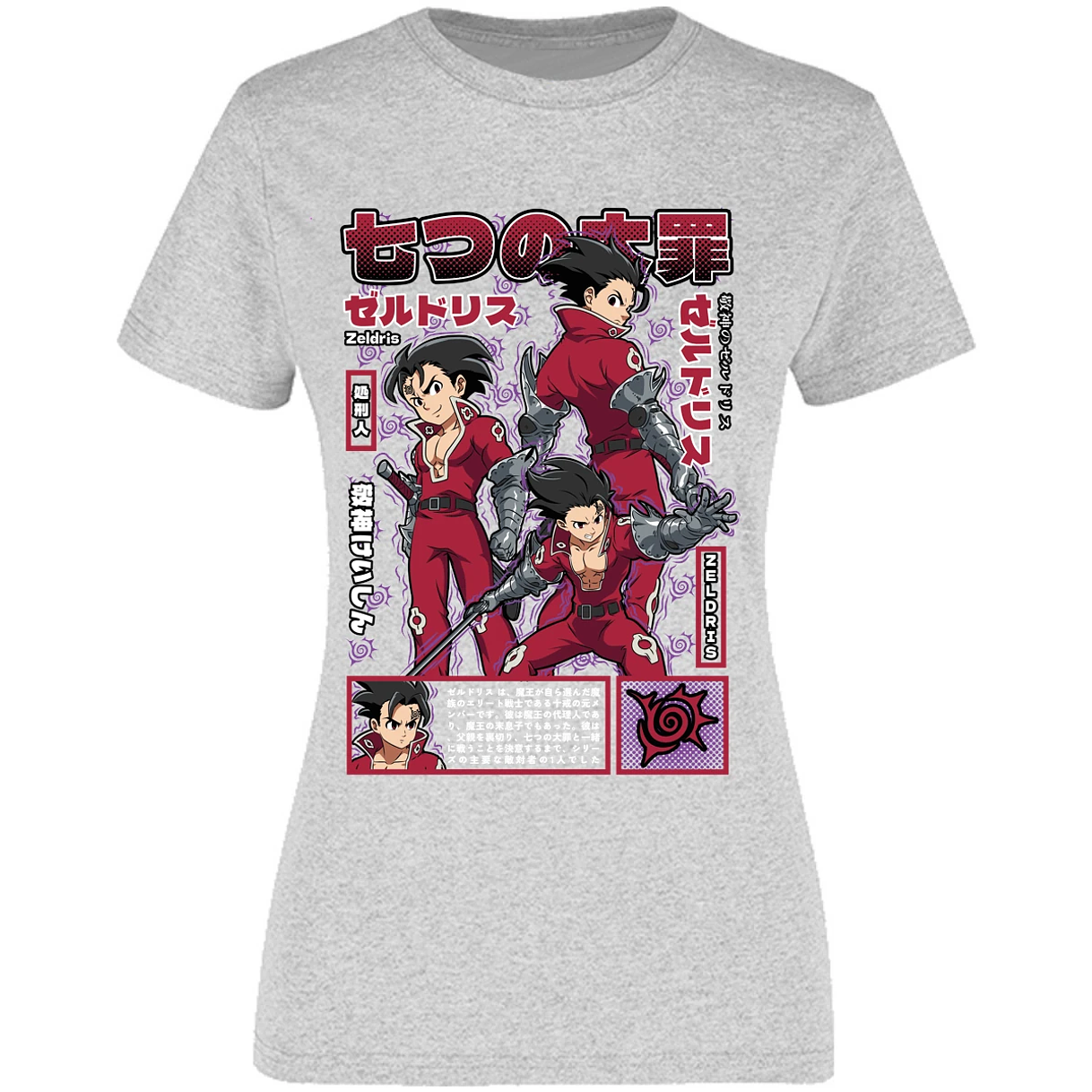 Blusa Seven Deadly Sins Zeldris Anime Blusa para Mujer 8