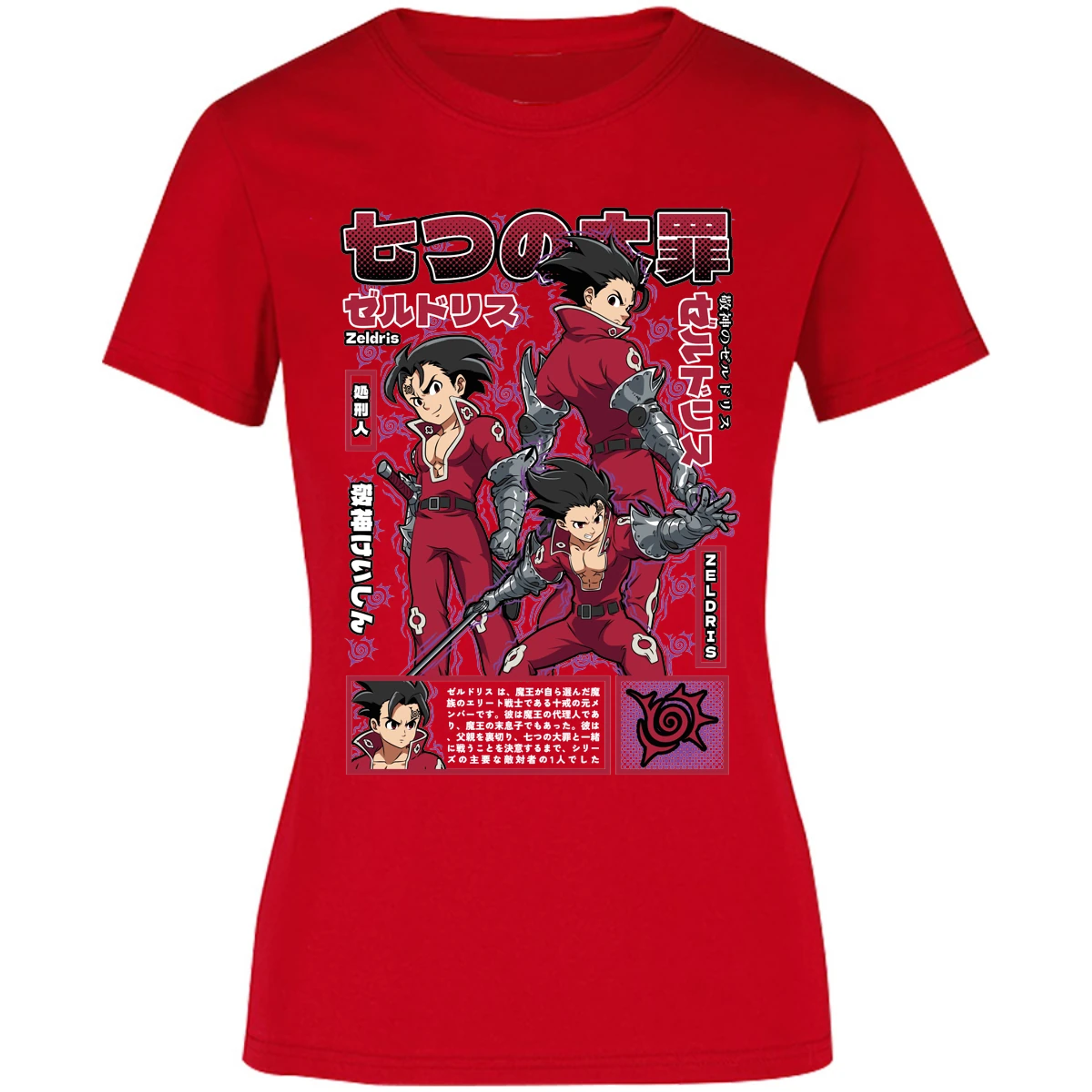 Blusa Seven Deadly Sins Zeldris Anime Blusa para Mujer 14