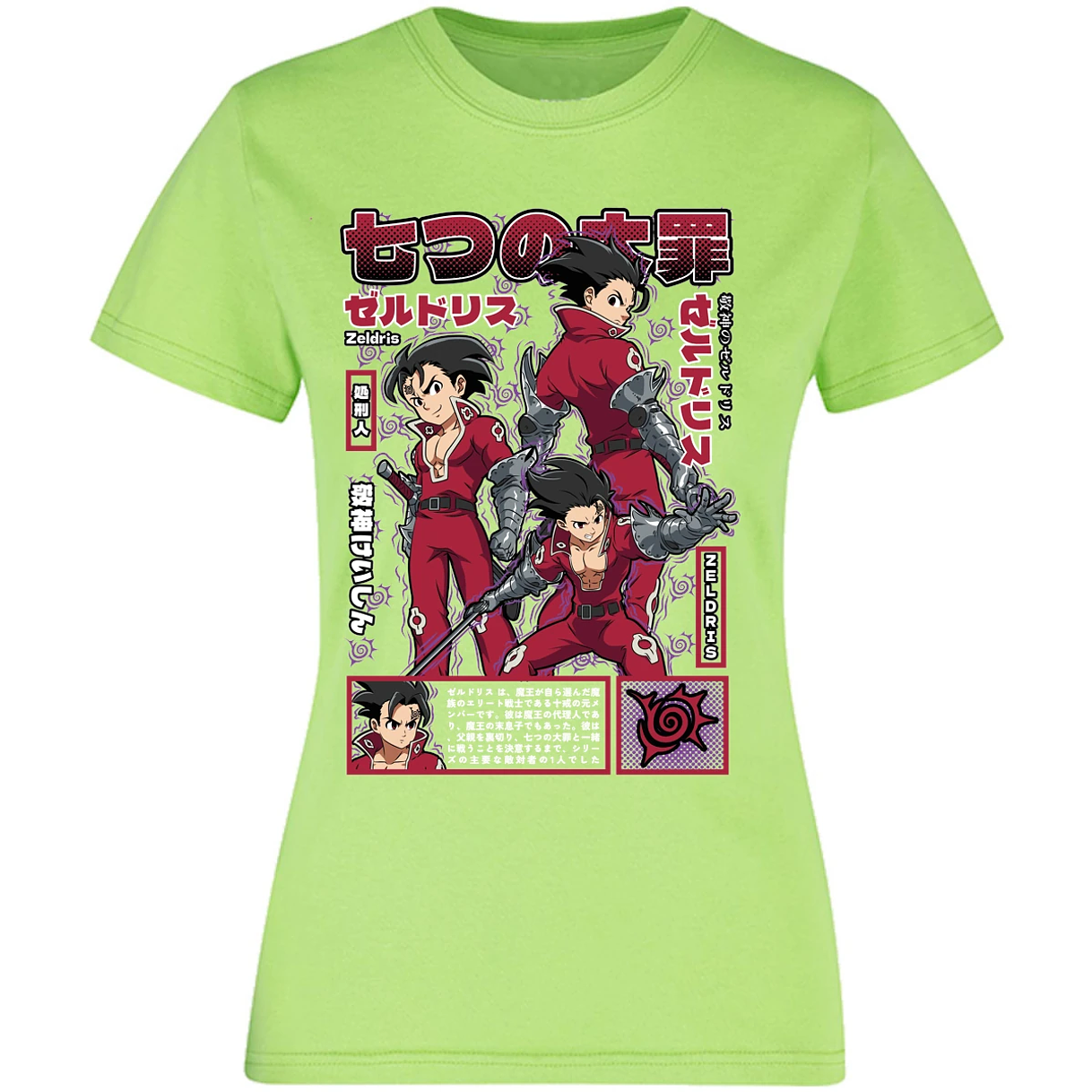 Blusa Seven Deadly Sins Zeldris Anime Blusa para Mujer 10
