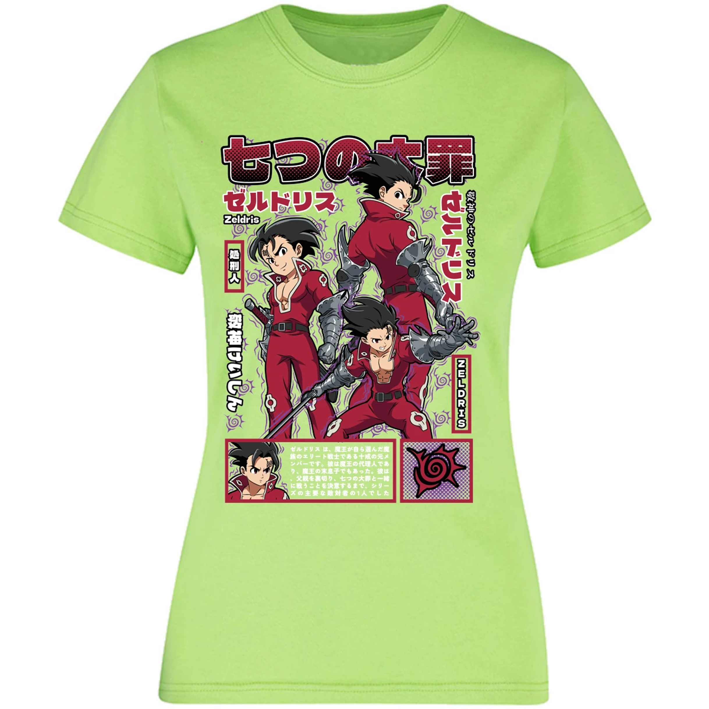 Blusa Seven Deadly Sins Zeldris Anime Blusa para Mujer 10