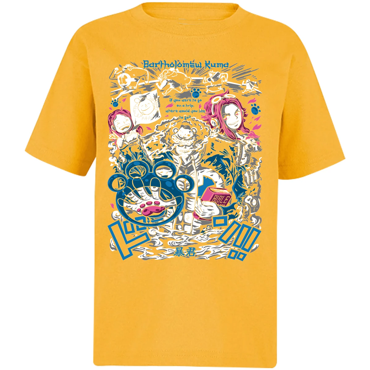 Playera One Piece Kuma para Niño 11