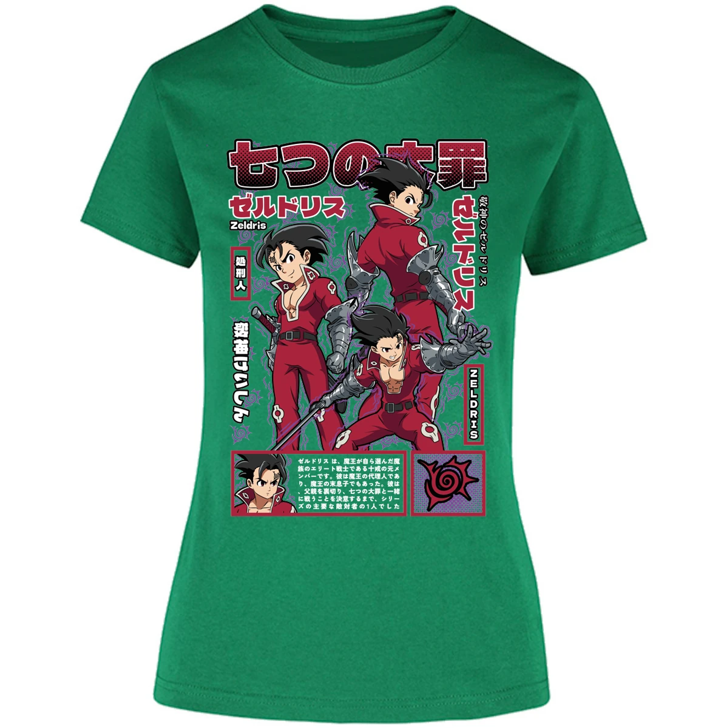 Blusa Seven Deadly Sins Zeldris Anime Blusa para Mujer 18