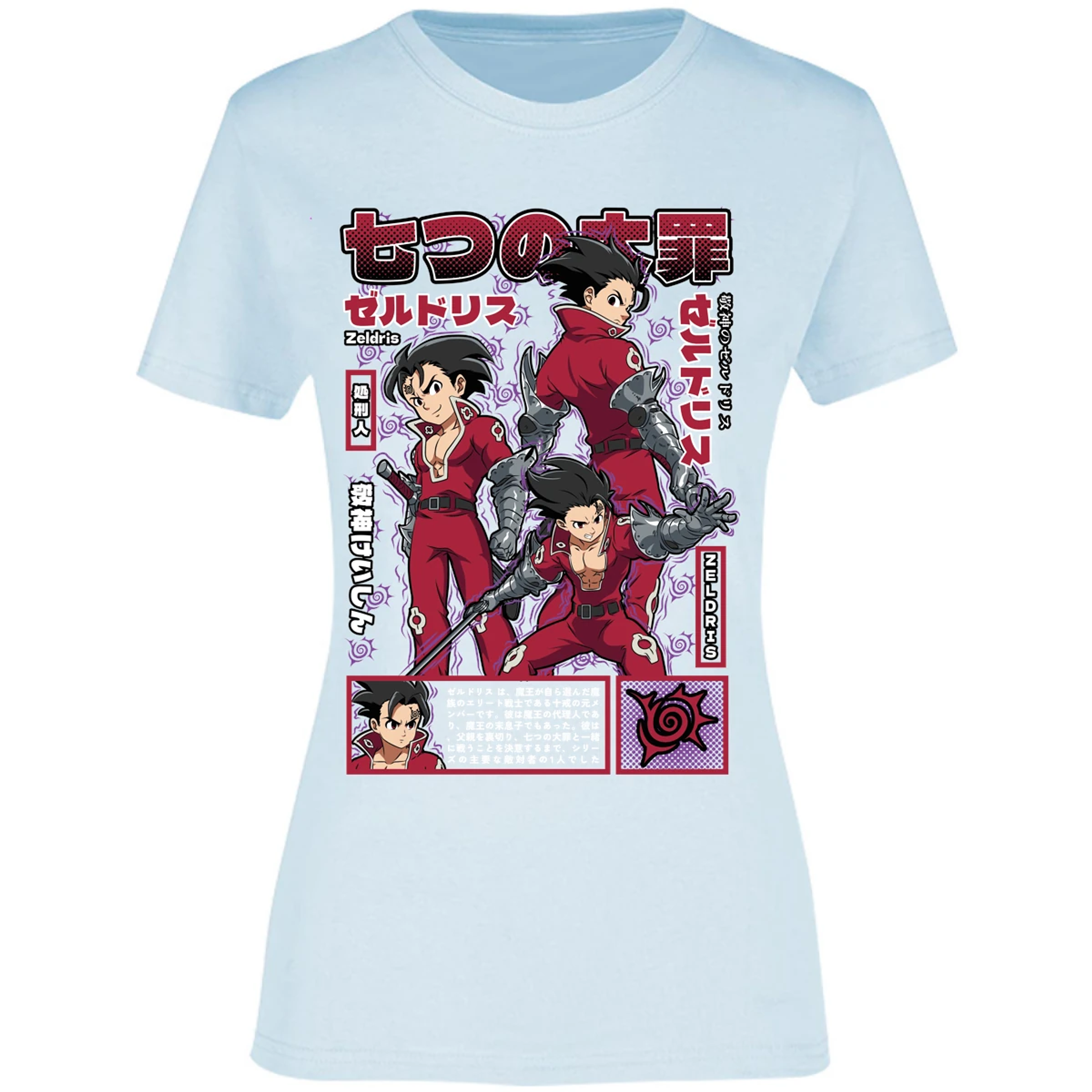 Blusa Seven Deadly Sins Zeldris Anime Blusa para Mujer 16