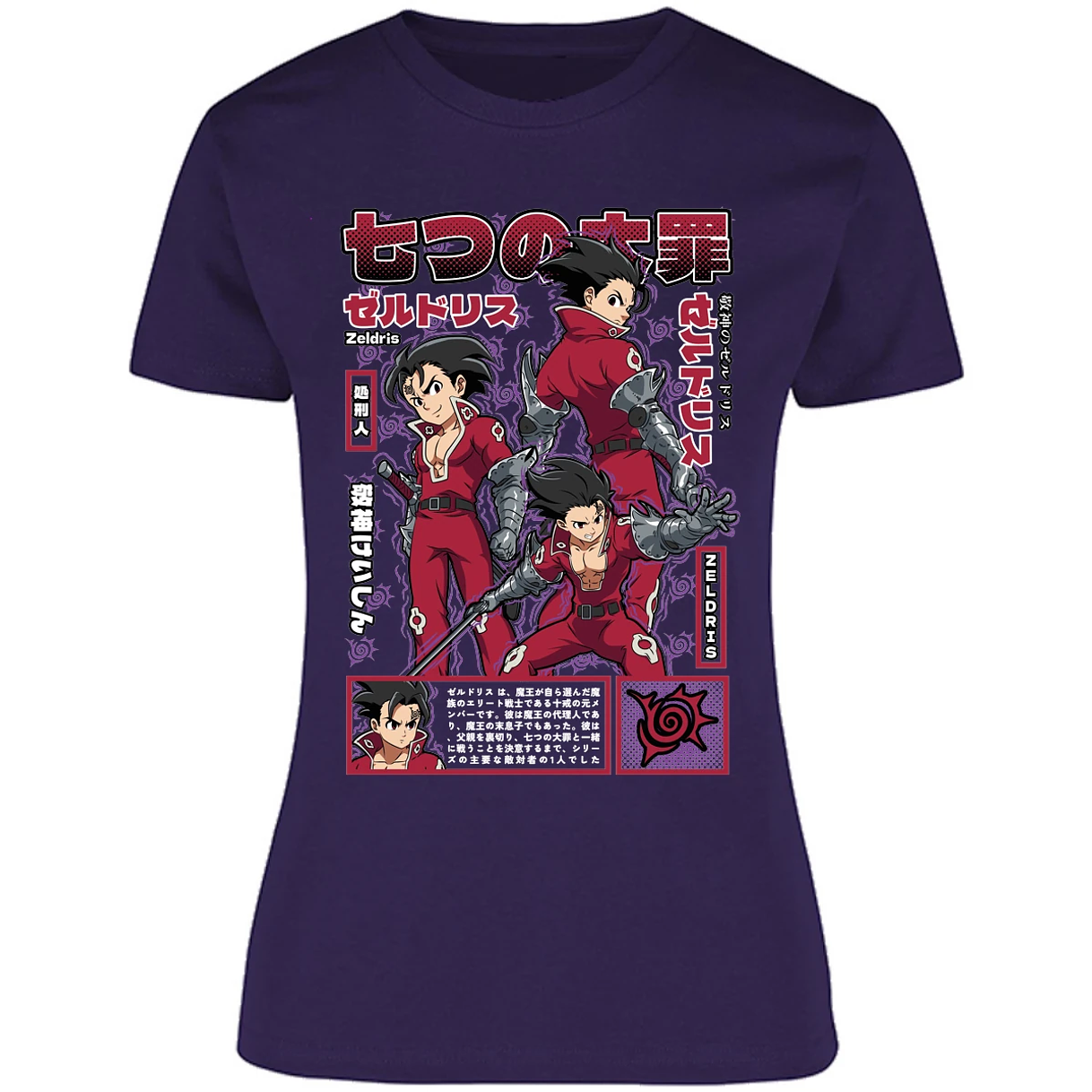 Blusa Seven Deadly Sins Zeldris Anime Blusa para Mujer 5