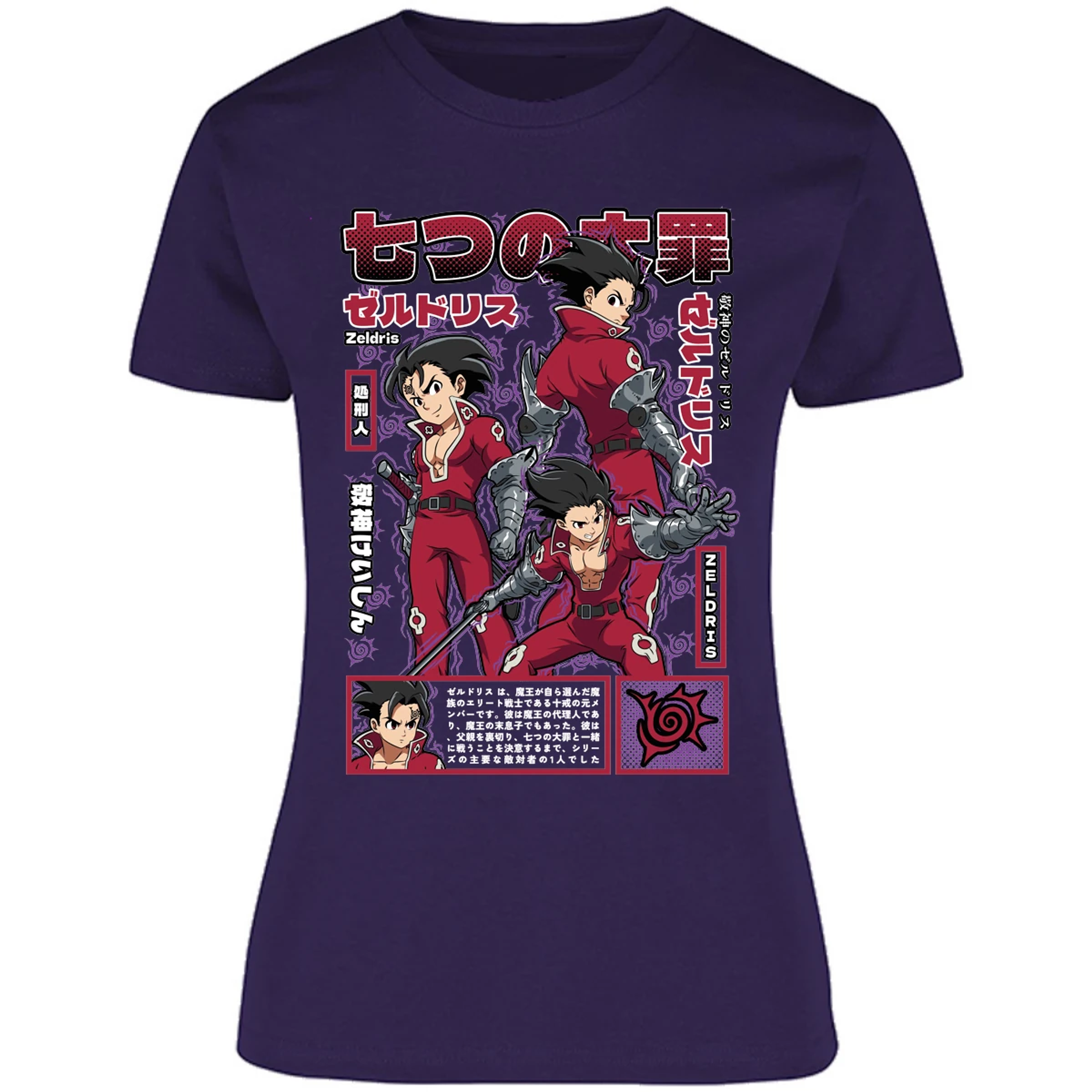 Blusa Seven Deadly Sins Zeldris Anime Blusa para Mujer 5