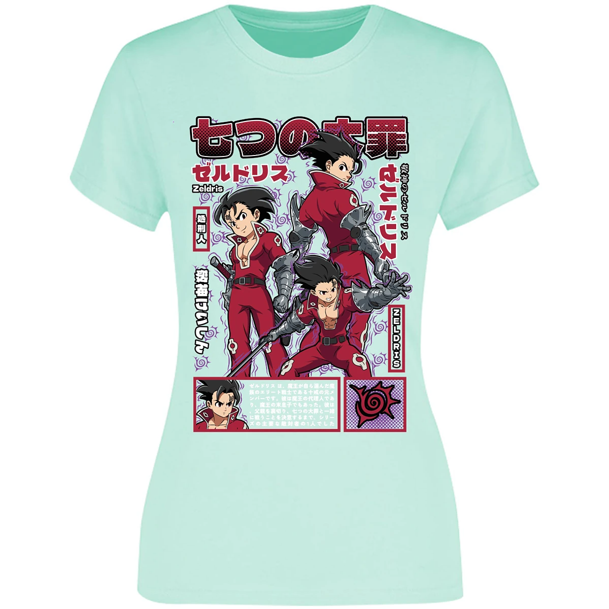 Blusa Seven Deadly Sins Zeldris Anime Blusa para Mujer 12