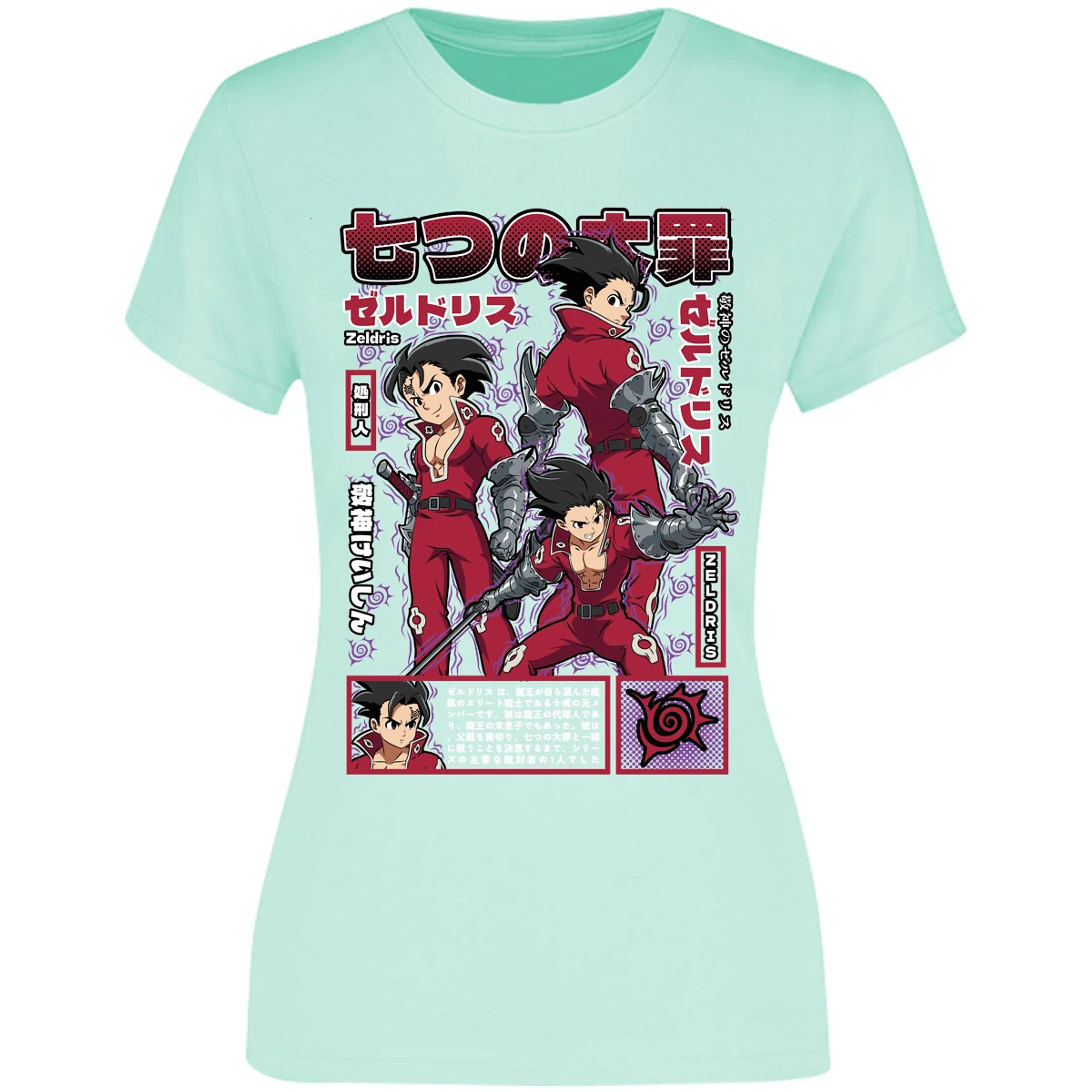 Blusa Seven Deadly Sins Zeldris Anime Blusa para Mujer 12