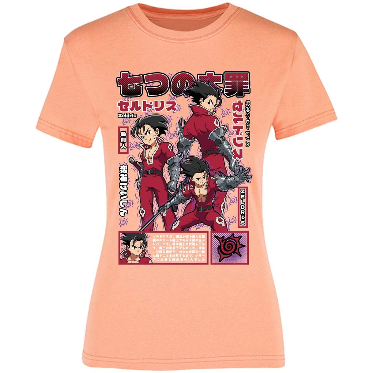 Blusa Seven Deadly Sins Zeldris Anime Blusa para Mujer 17