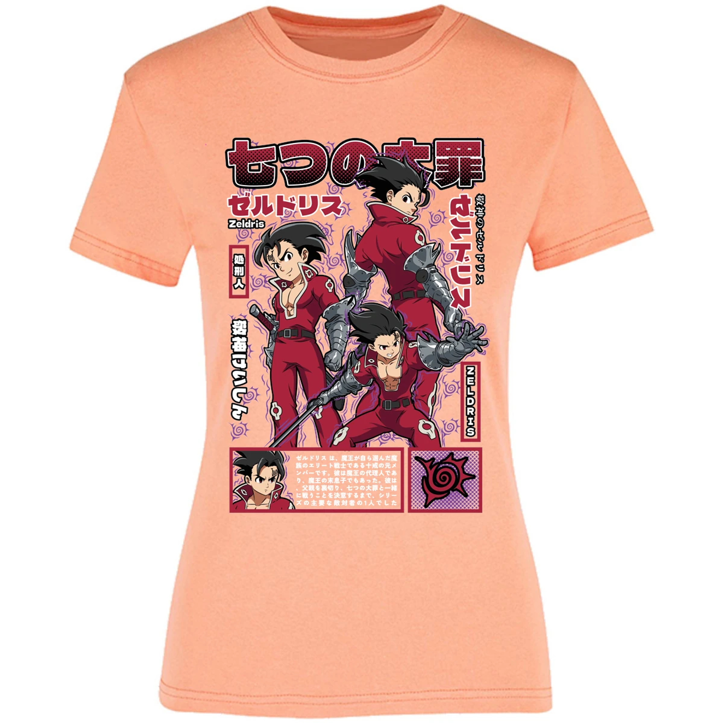 Blusa Seven Deadly Sins Zeldris Anime Blusa para Mujer 17