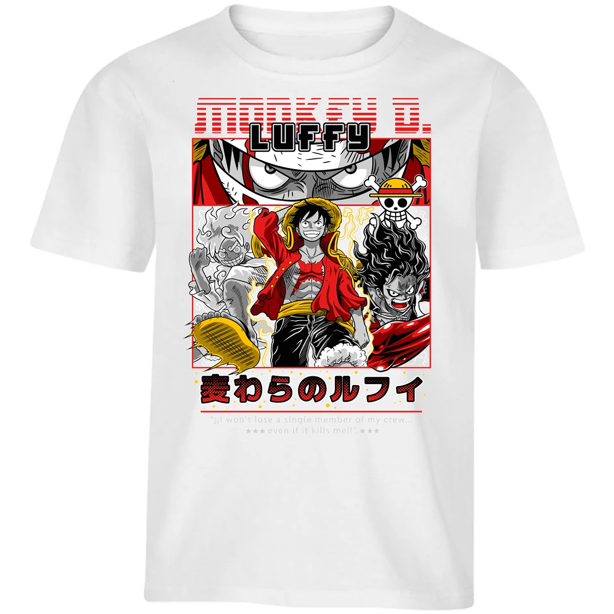 Playera One Piece Luffy Anime para Niño 25