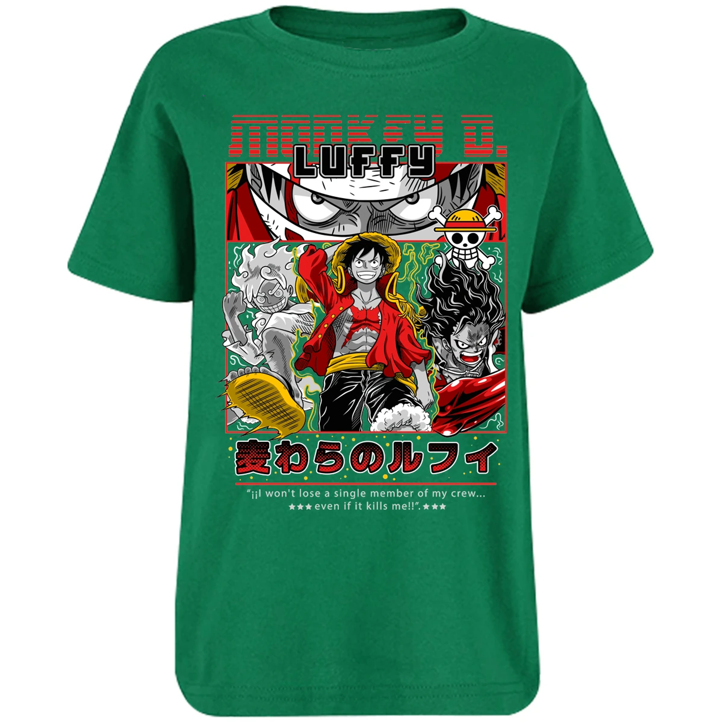 Playera One Piece Luffy Anime para Niño 9