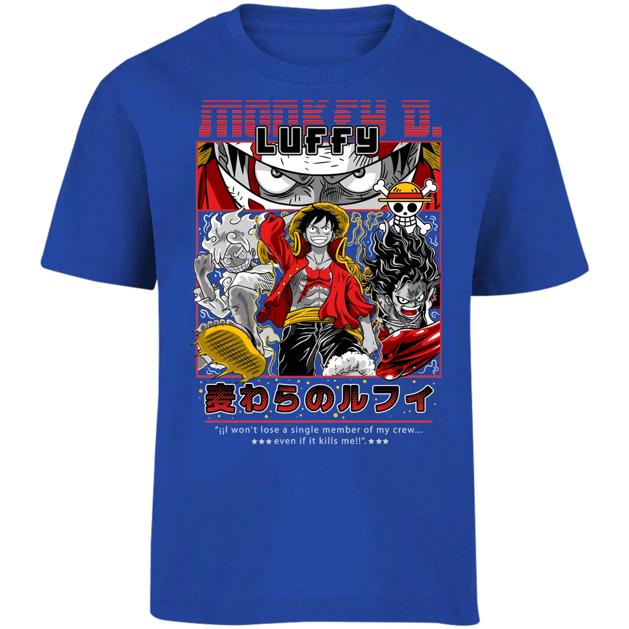 Playera One Piece Luffy Anime para Niño 11